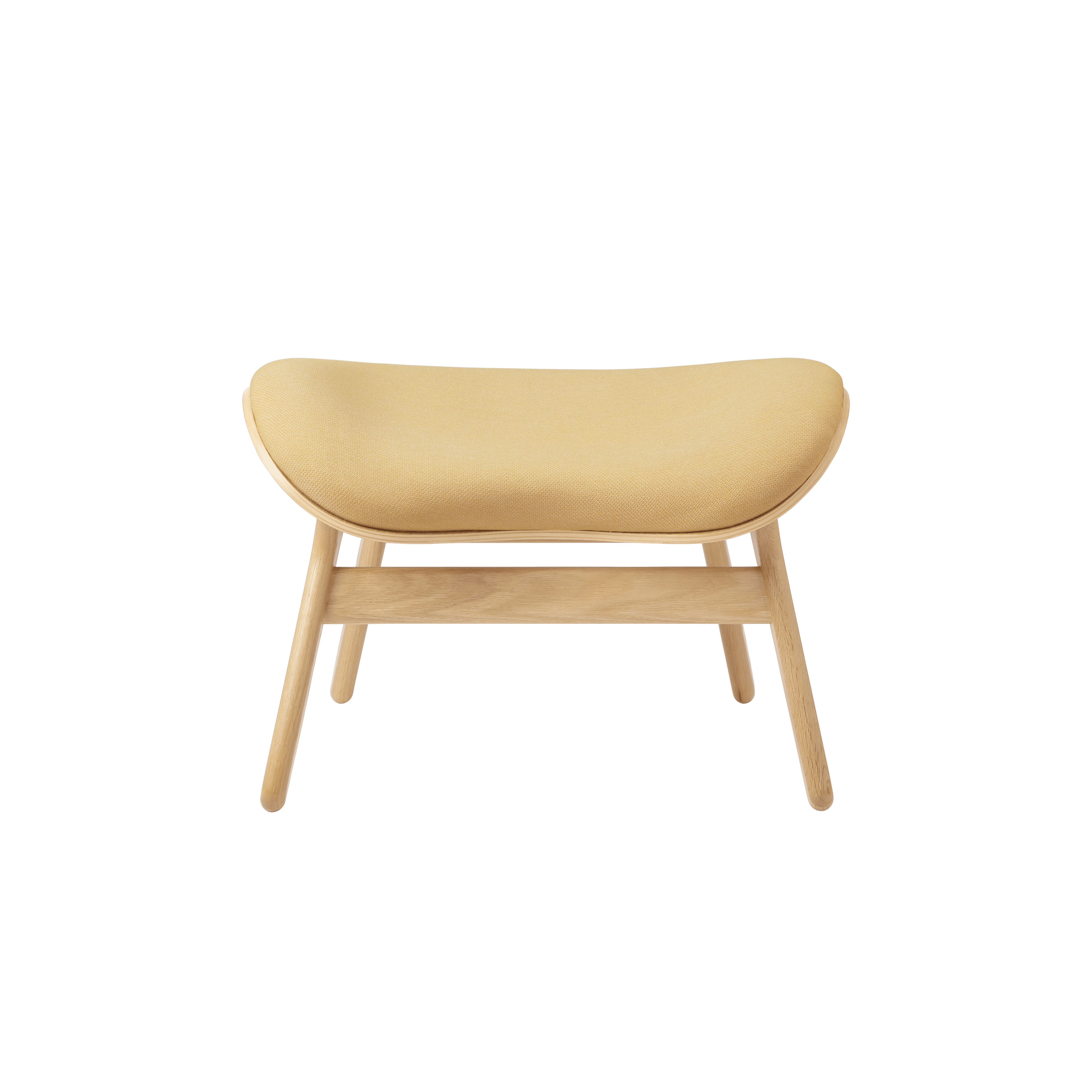 Podnóżek CONVERSATION PIECE żółty z dębową podstawą UMAGE Eye on Design