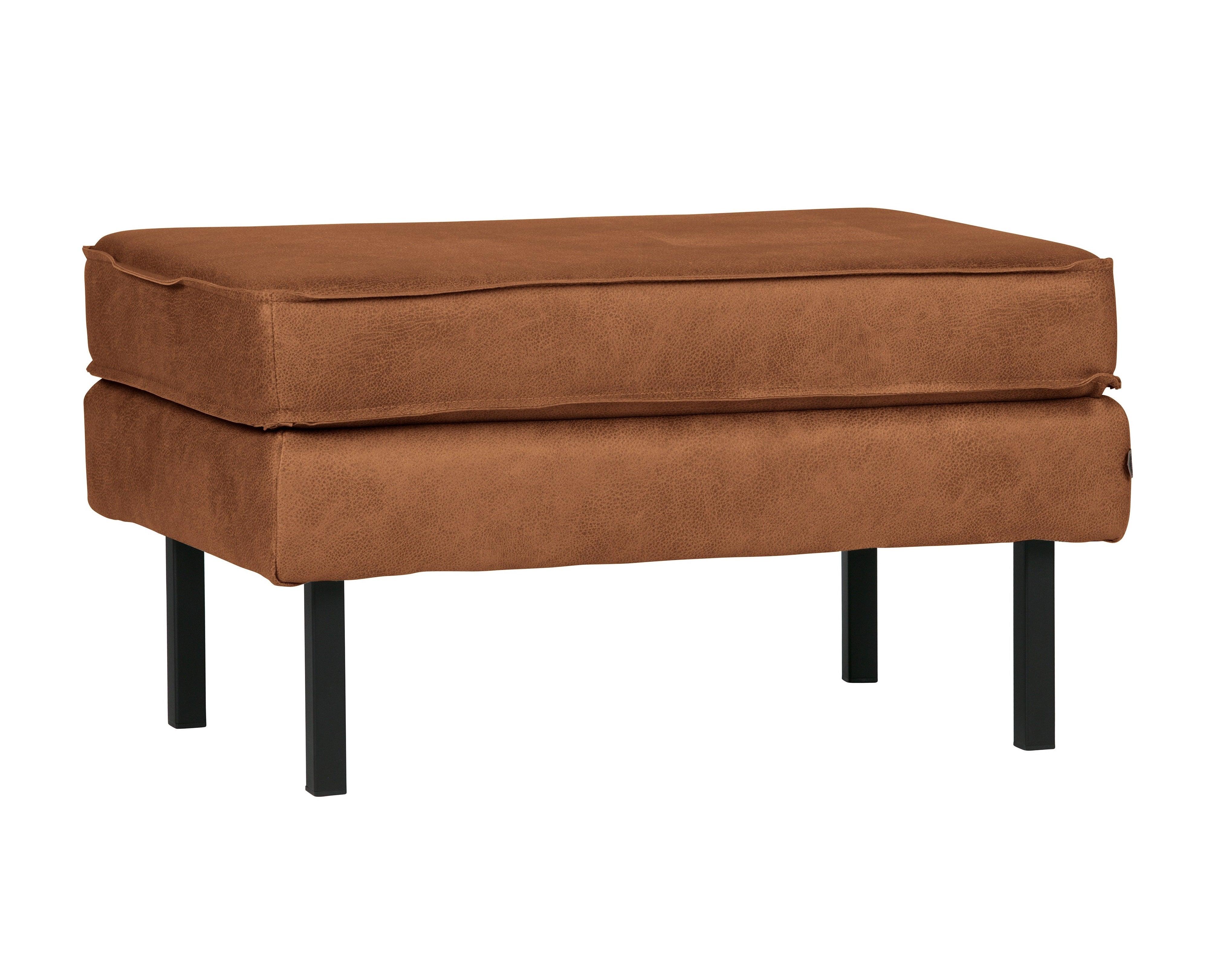 Podnóżek skórzany RODEO koniakowy Be Pure Eye on Design