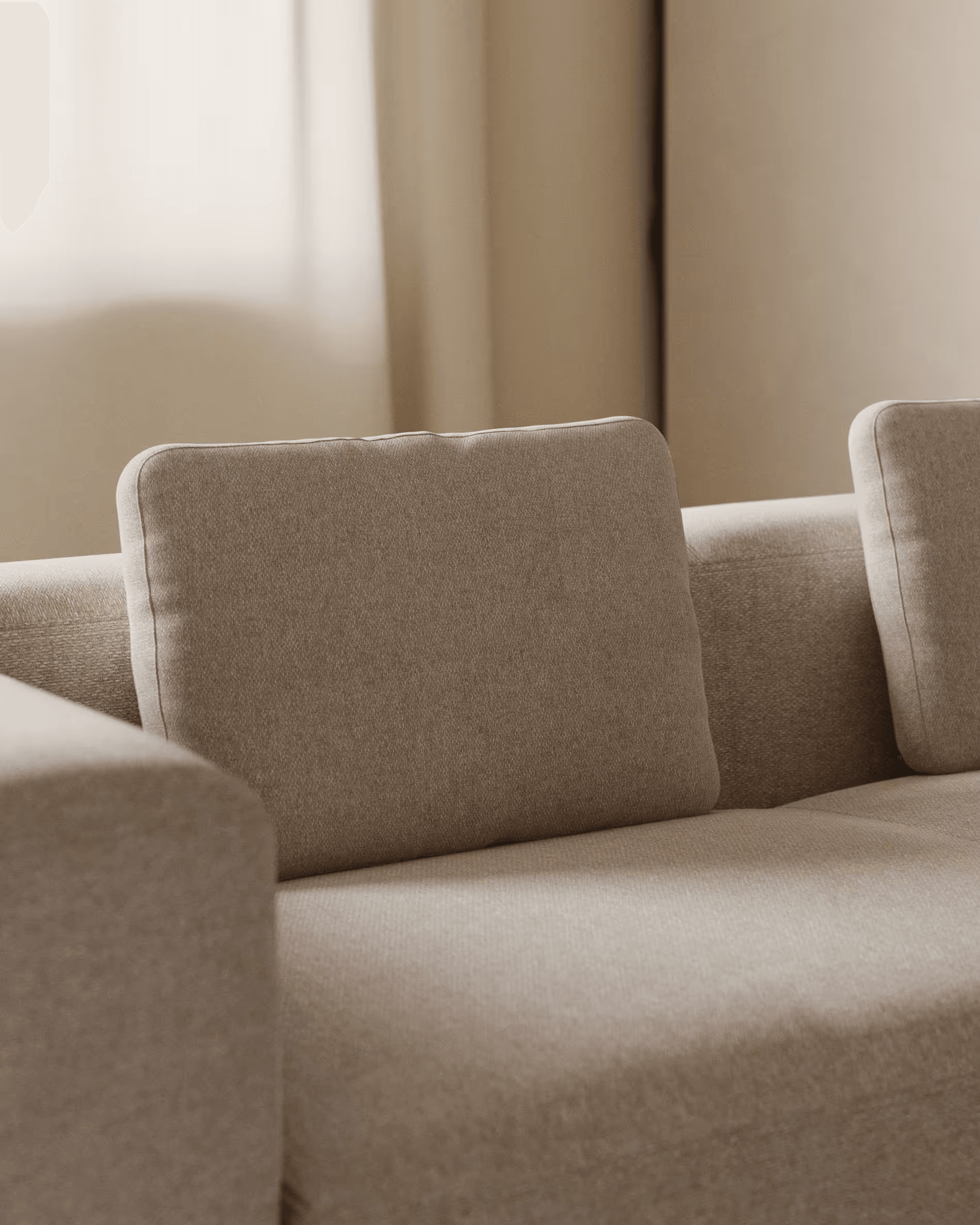 Poduszka BLOK beżowy szenil La Forma Eye on Design