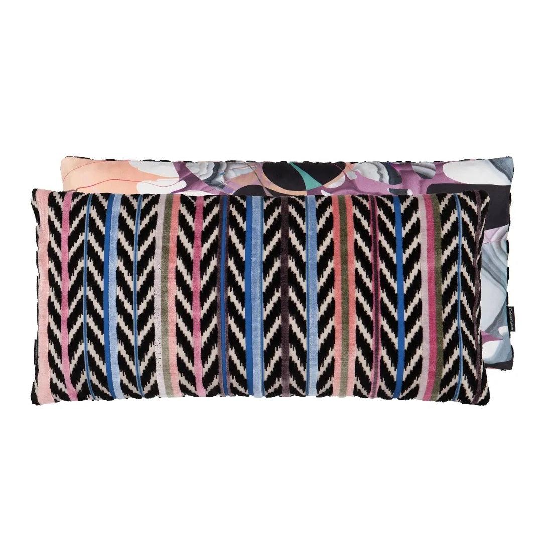 Poduszka dwustronna JAIPUR STRIPE AZUR bawełniana satyna Christian Lacroix Eye on Design