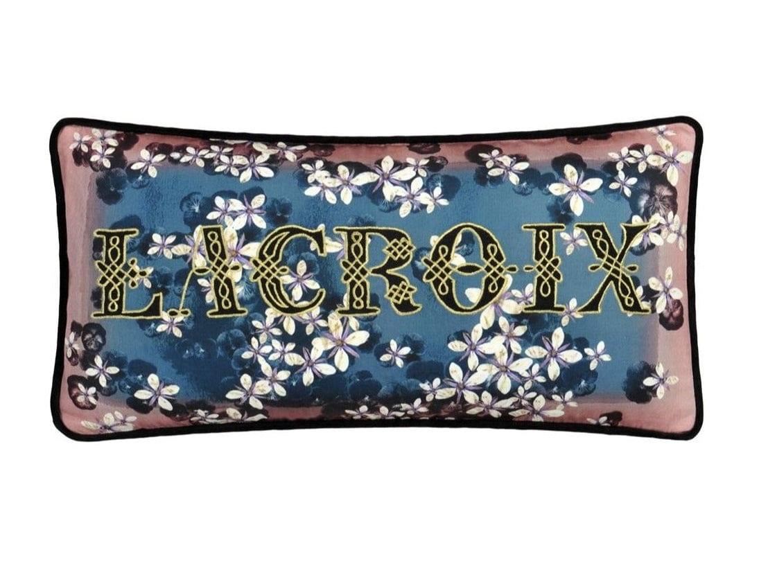 Poduszka dwustronna LACROIX CHERRY! BLEU DENIM bawełniana satyna Christian Lacroix Eye on Design