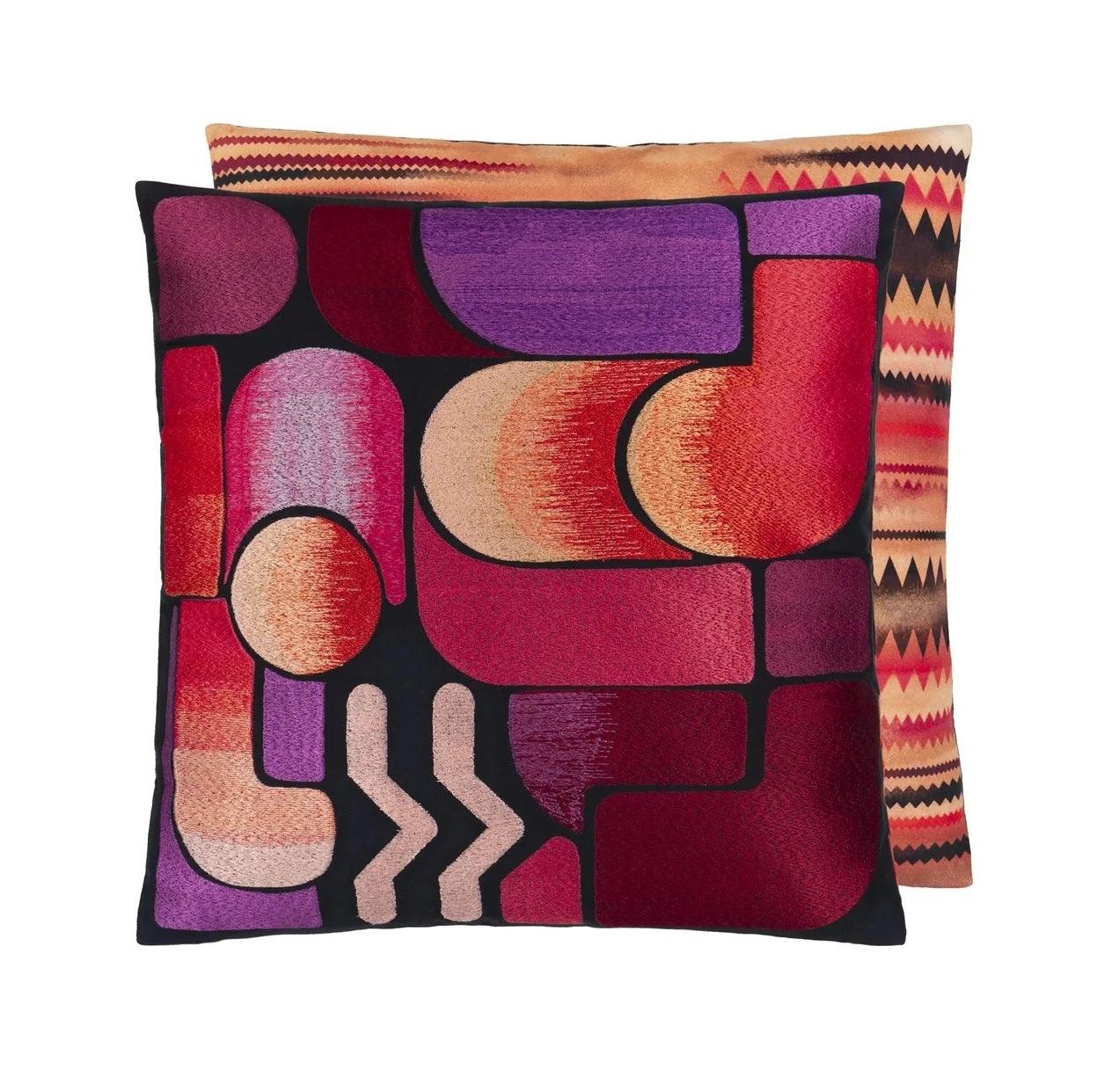 Poduszka dwustronna LACROIX GRAPHE MAGENTA bawełniana satyna Christian Lacroix Eye on Design