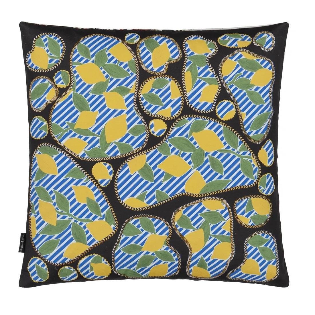 Poduszka dwustronna LEMON PEBBLES CITRON bawełniana satyna Christian Lacroix Eye on Design