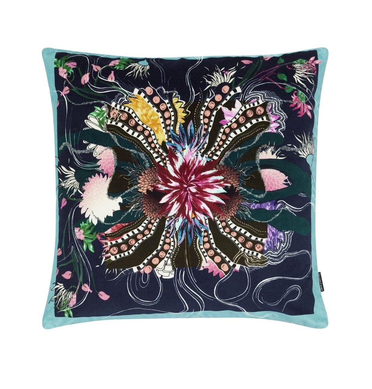 Poduszka dwustronna OCEAN BLOOMS RUISSEAU bawełniana satyna – Christian Lacroix