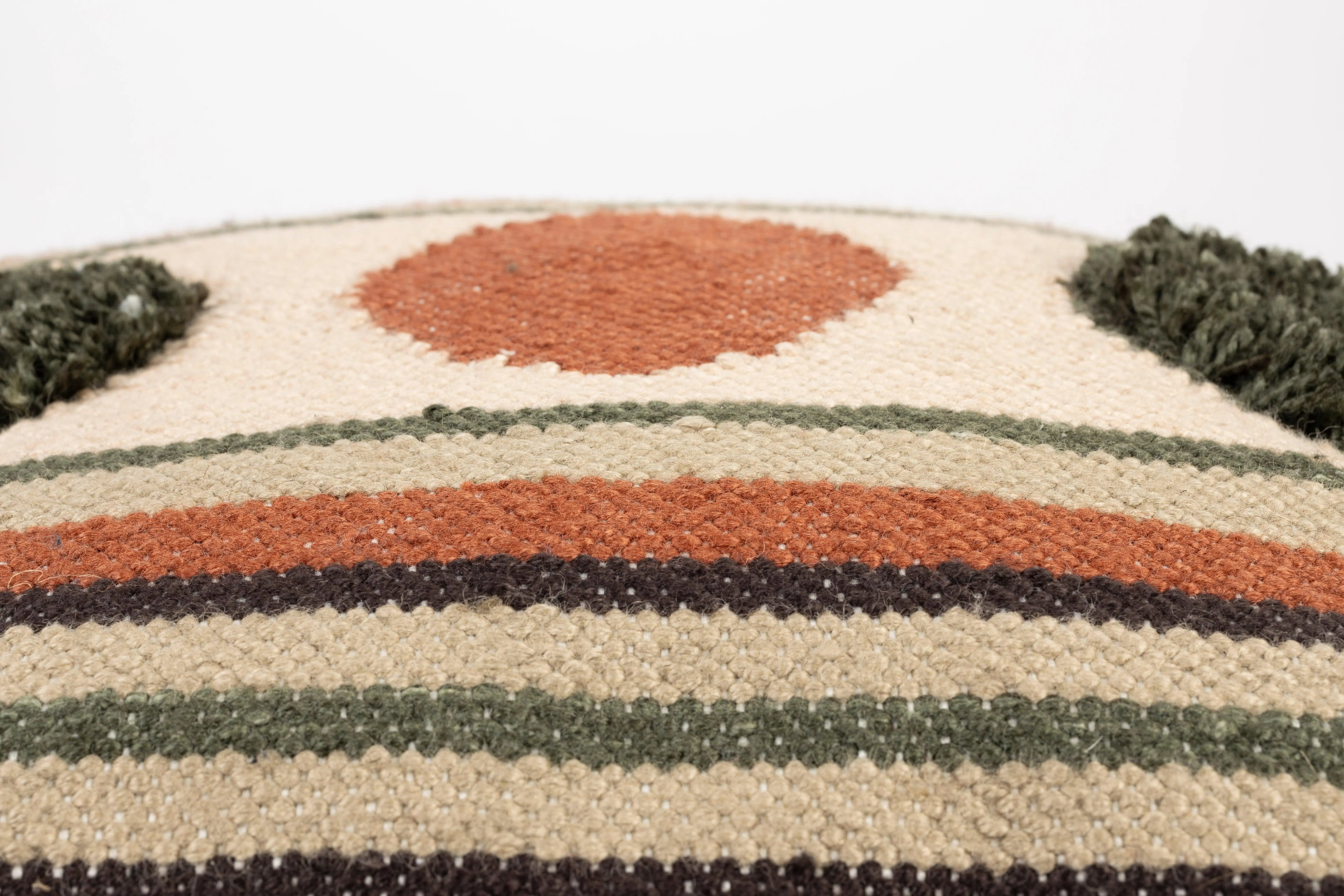 Poduszka HYDON STRIPE beżowy z czerwonym – Dutchbone