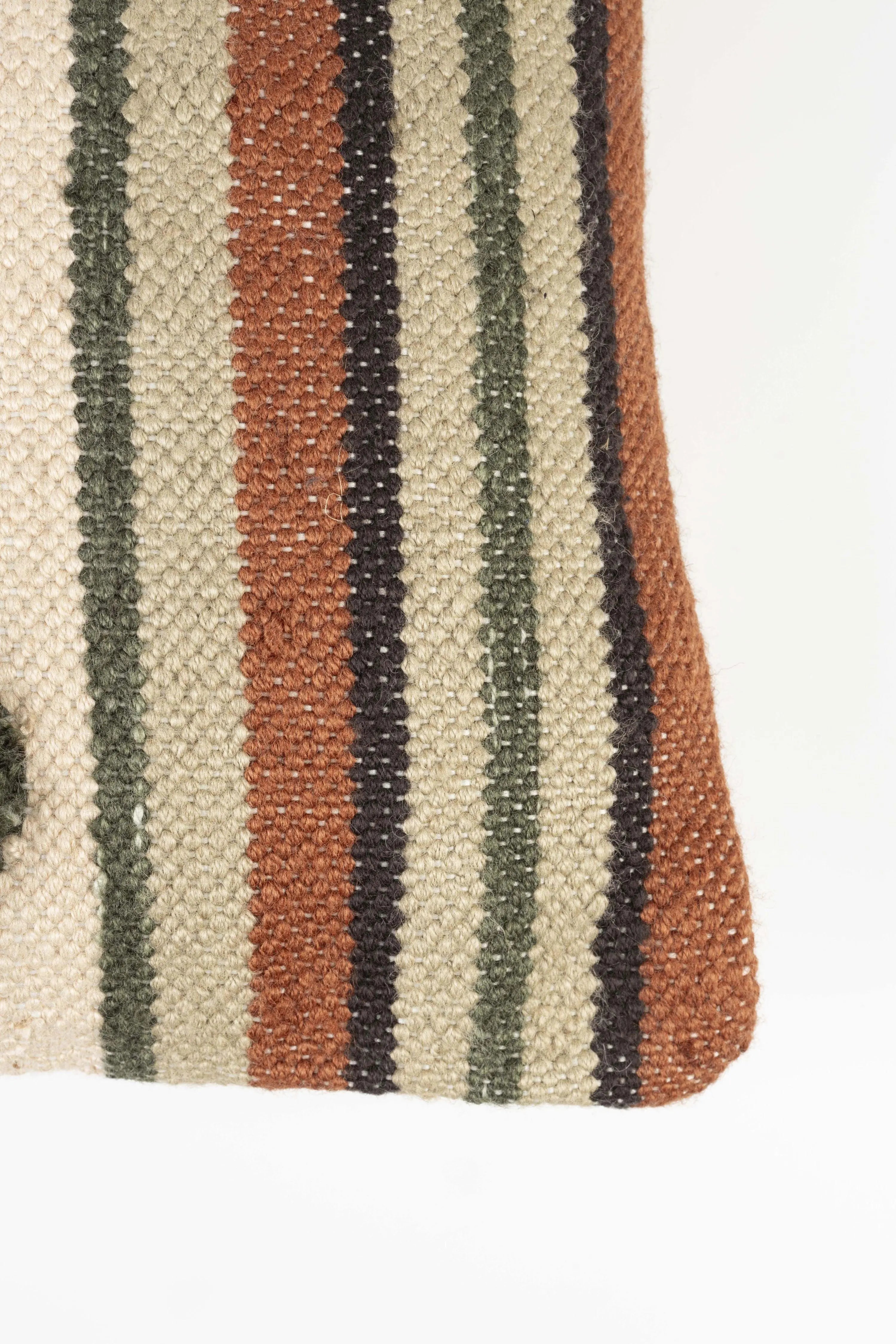 Poduszka HYDON STRIPE beżowy z czerwonym, marka Dutchbone