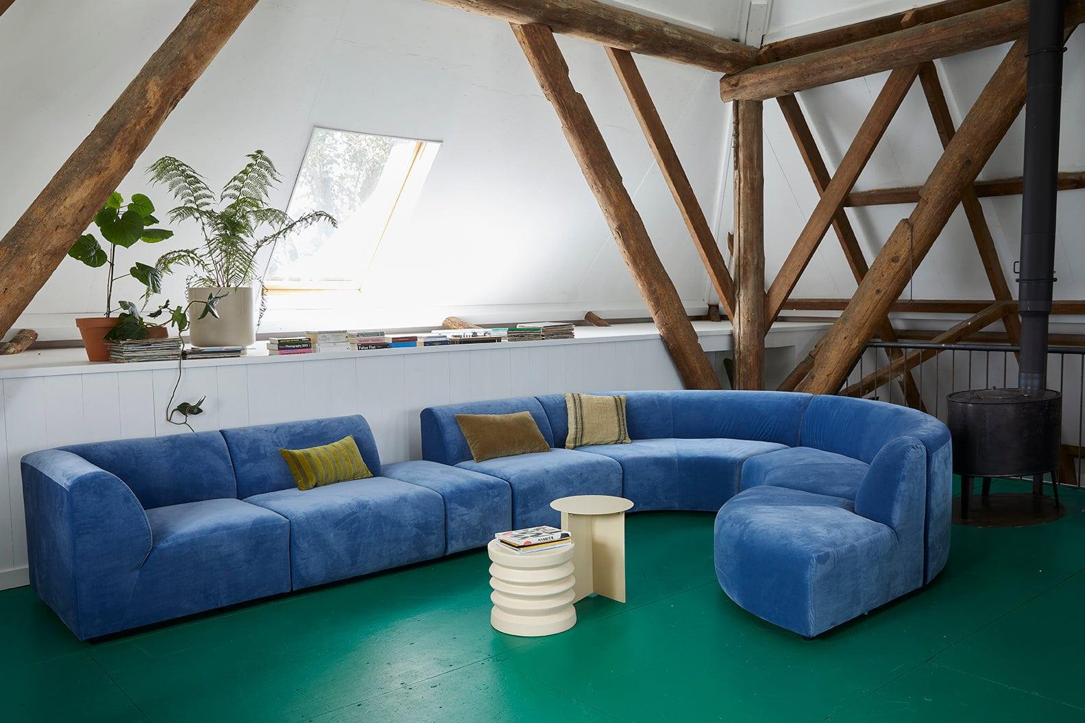 Poduszka prostokątna VELVET w zielone paski HKliving Eye on Design