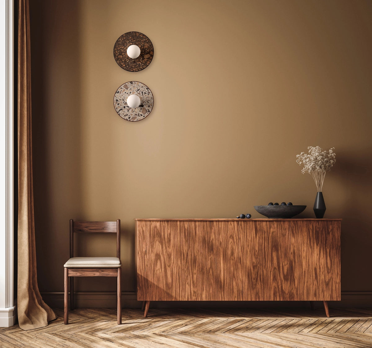 Wandleuchte LEGRA braun