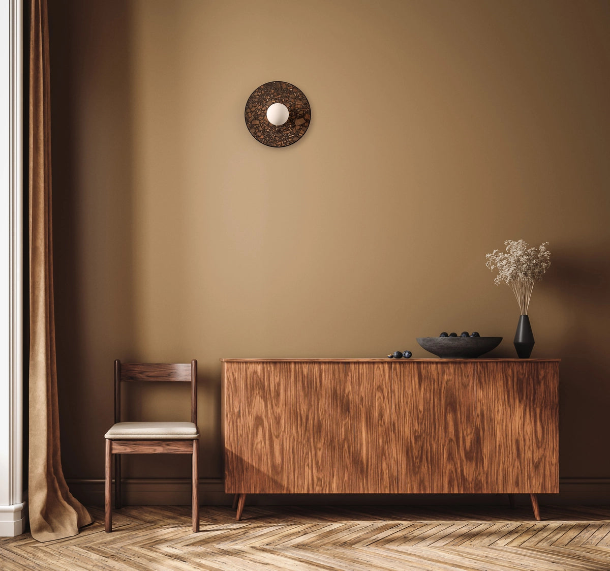 Wandleuchte LEGRA braun