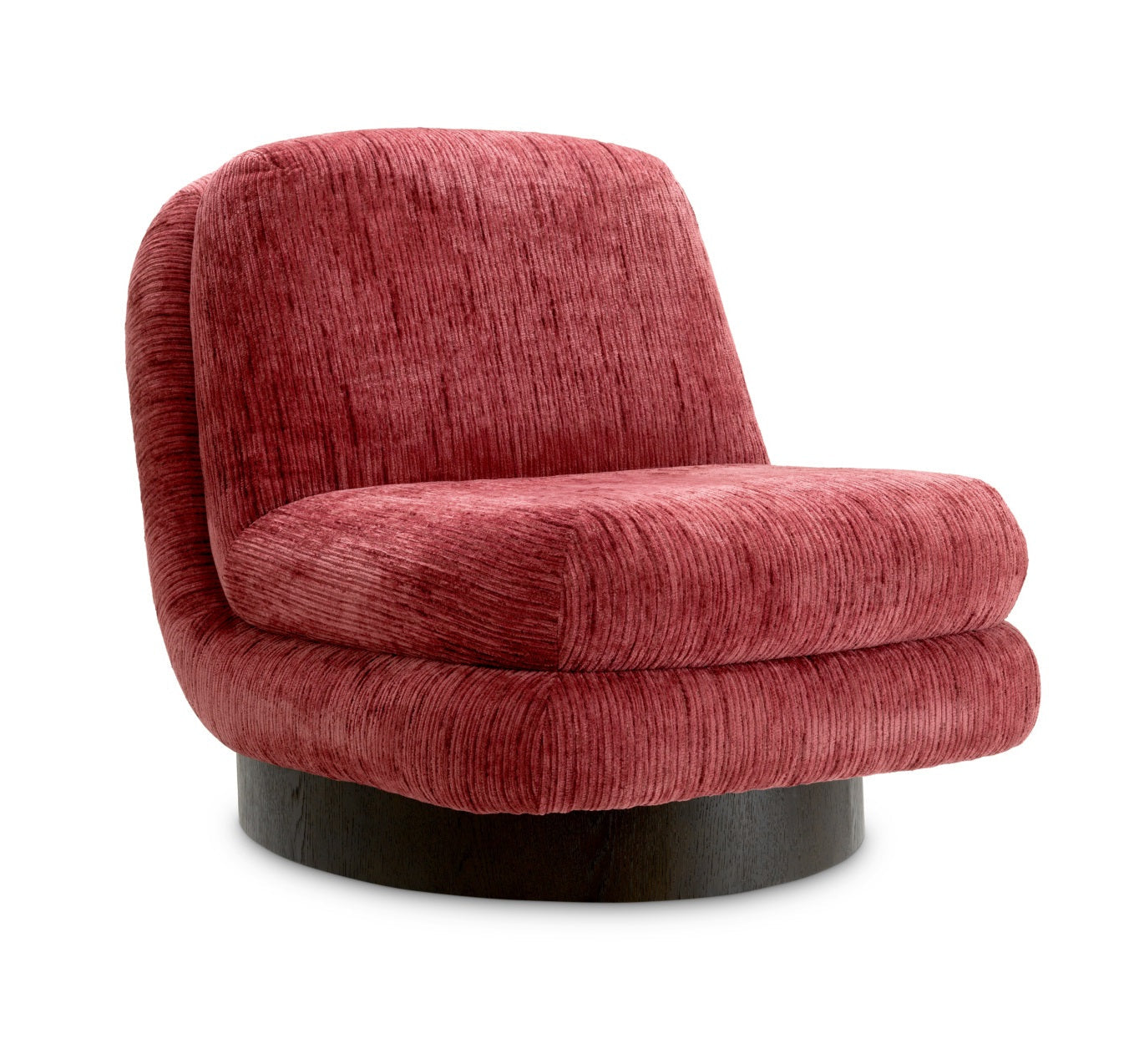 GALIANO Swivel Armchair in Muted Burgundy