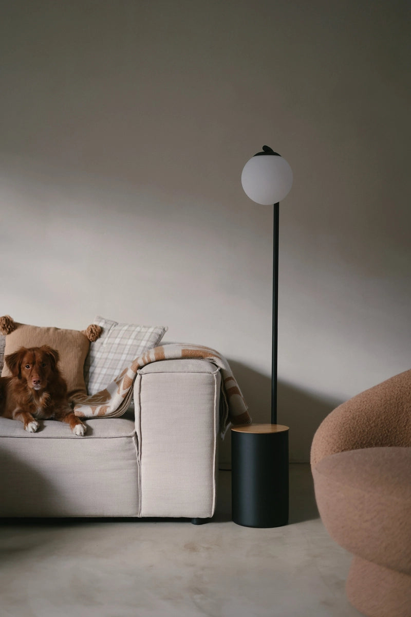 Stehlampe mit Tisch BOTANICA DECO XL schwarz