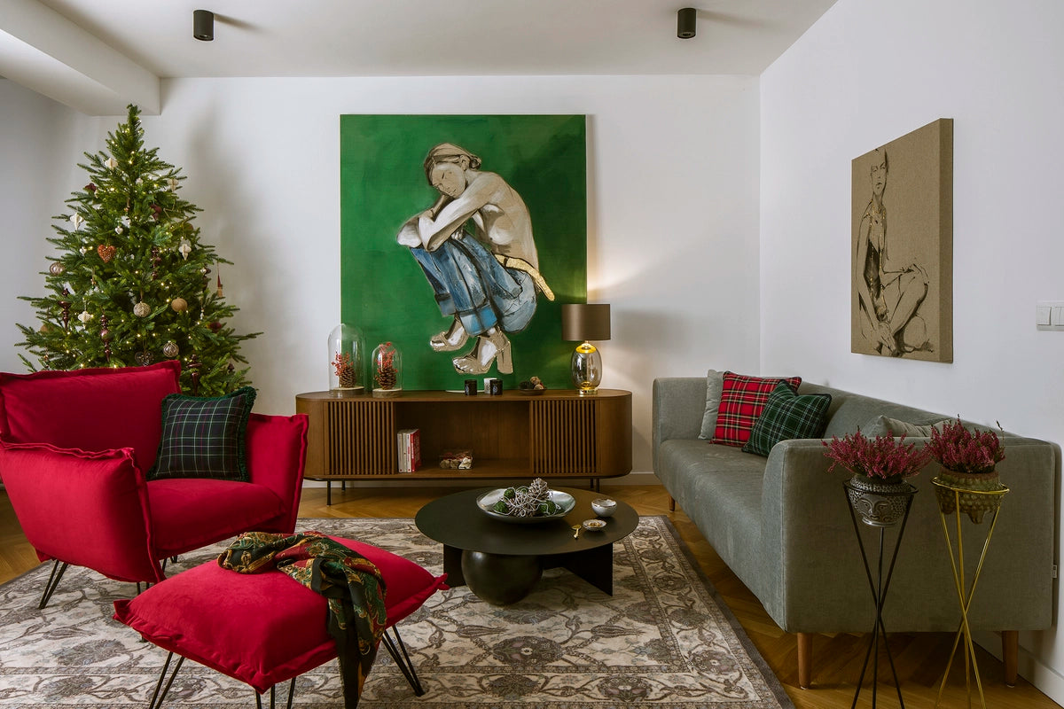 Tischlampe SALVADOR rauchiges Glas mit braunem Schirm und goldener Veredelung