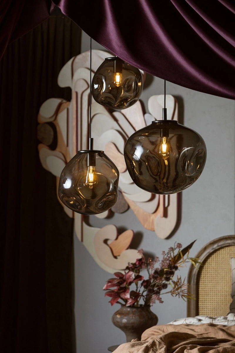 Pendelleuchte AVIA rauchschwarz mit schwarzer Oberfläche