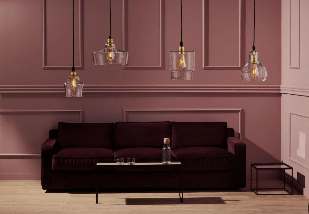 Hanglamp LONGIS I transparant met goud