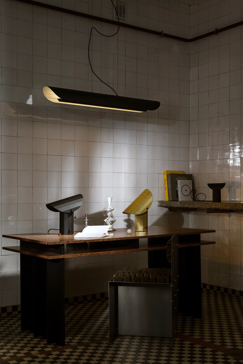 APOLIN black linear pendant lamp