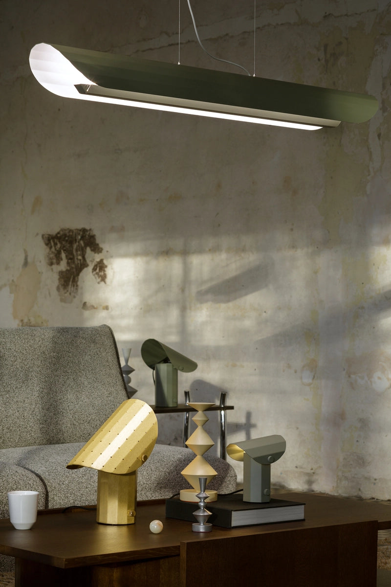 APOLIN Sage Green Linear Pendant Lamp