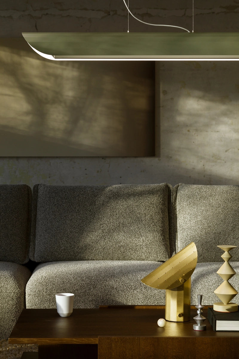 APOLIN Sage Green Linear Pendant Lamp