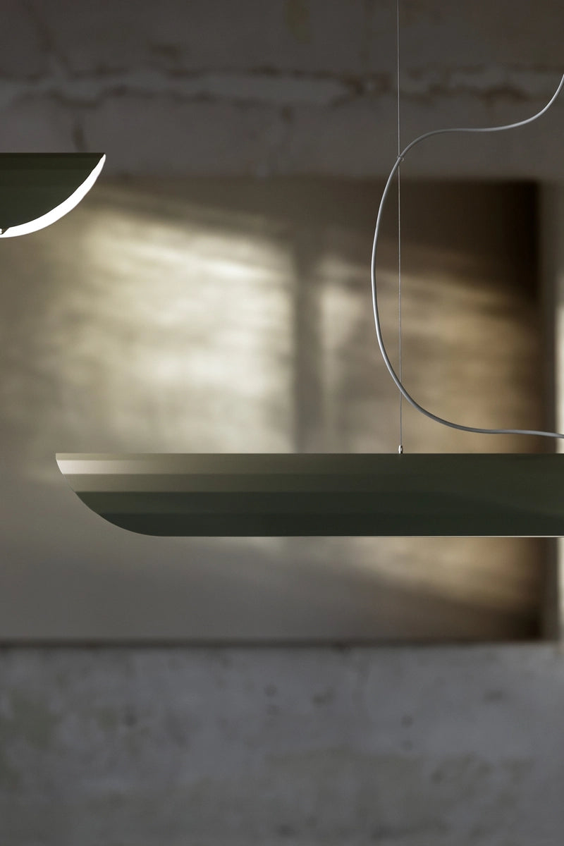 APOLIN Sage Green Linear Pendant Lamp