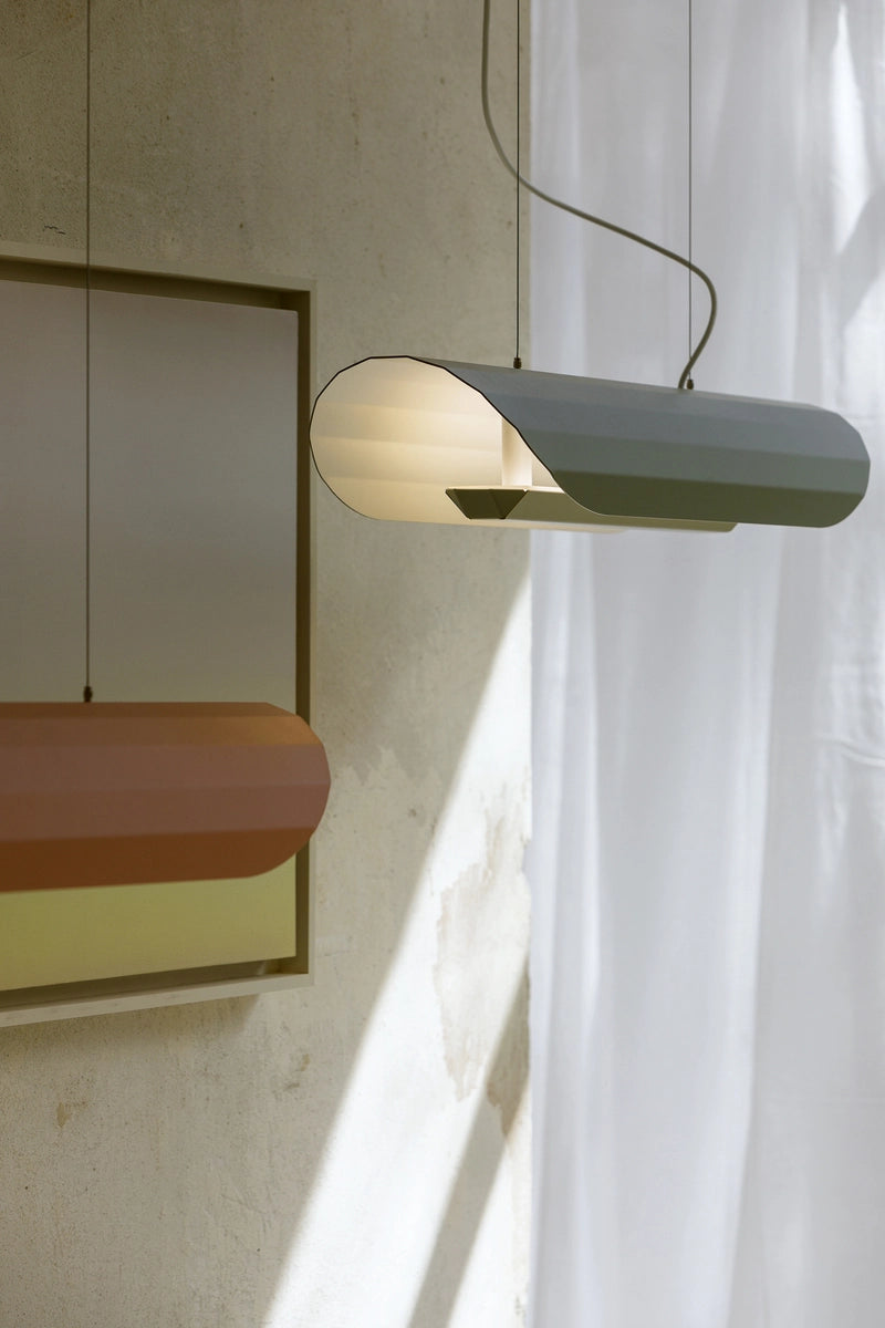 APOLIN Sage Green Linear Pendant Lamp