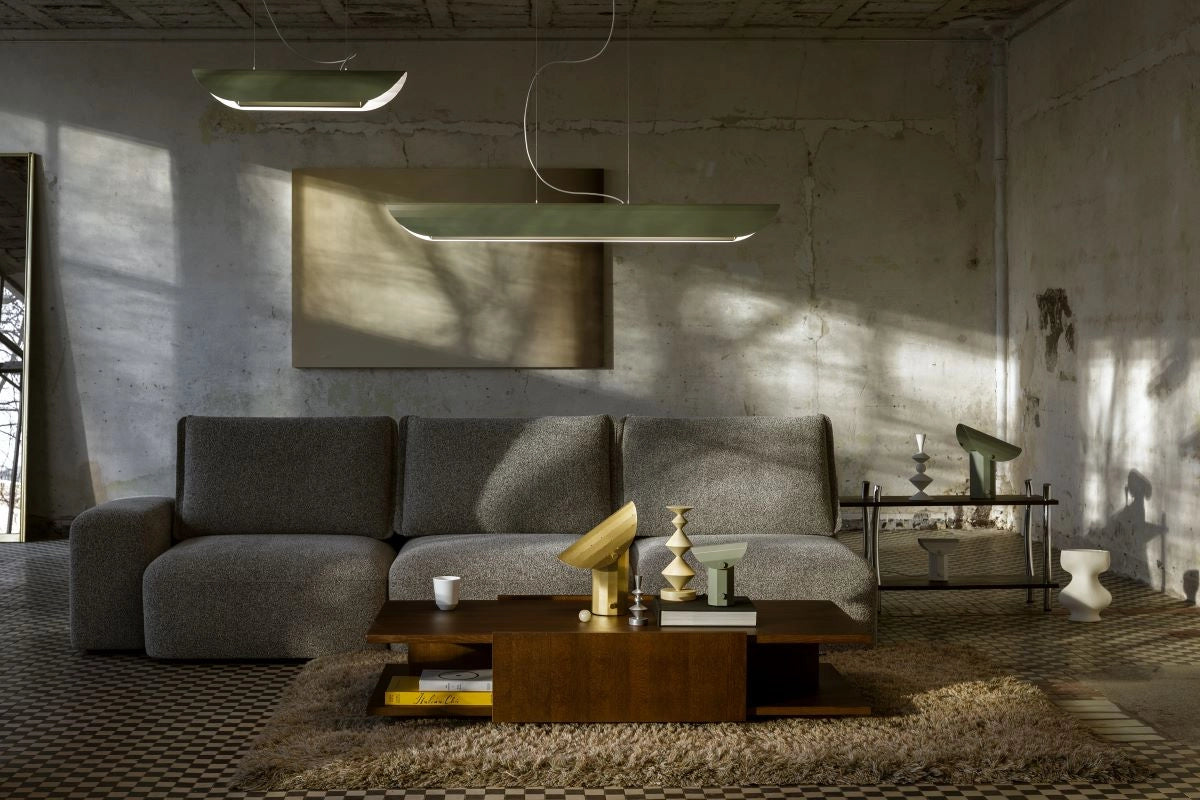 APOLIN Sage Green Linear Pendant Lamp