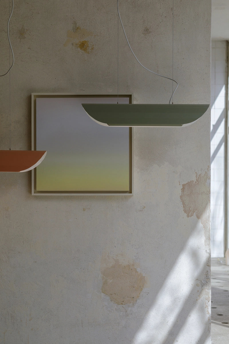 APOLIN Sage Green Linear Pendant Lamp