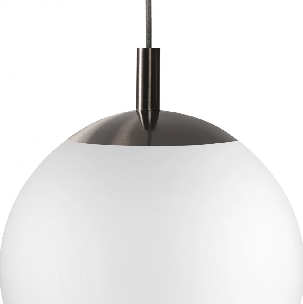 ALUR 2 ceiling lamp with frosted glass and titanium finish