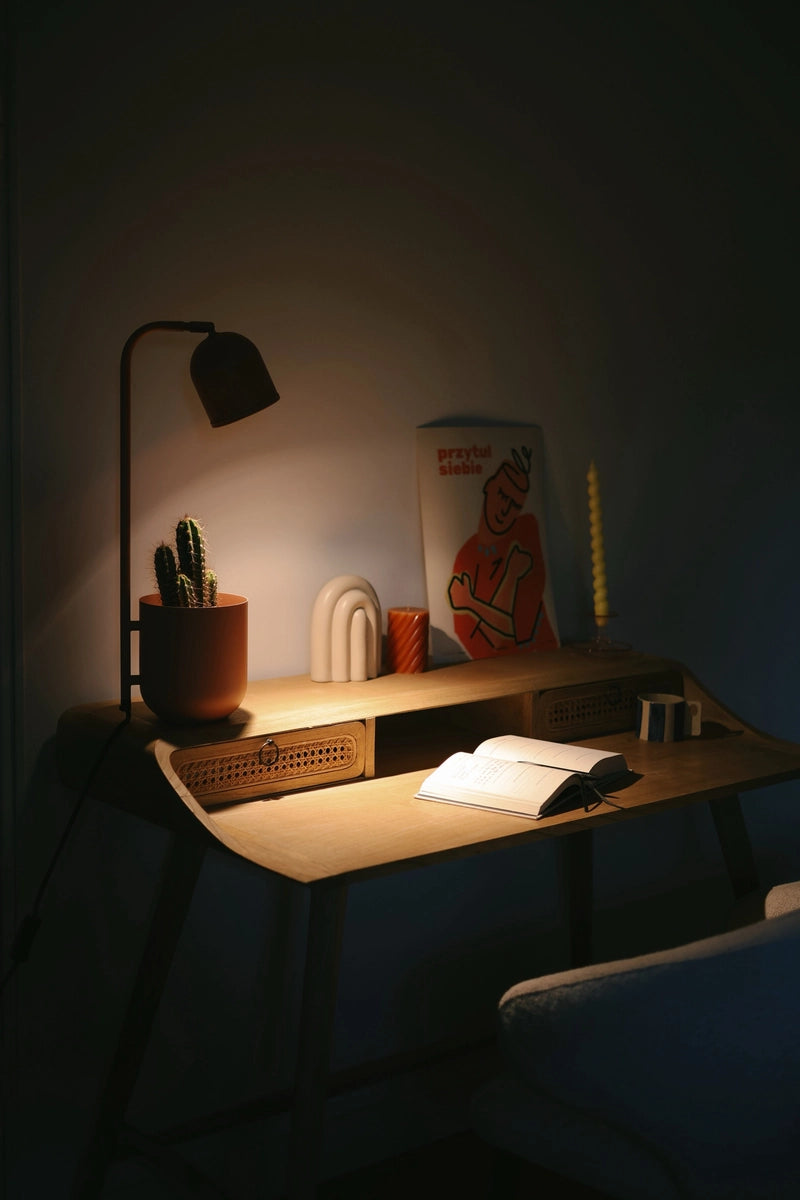 BOTANICA WOOD desk lamp terracotta