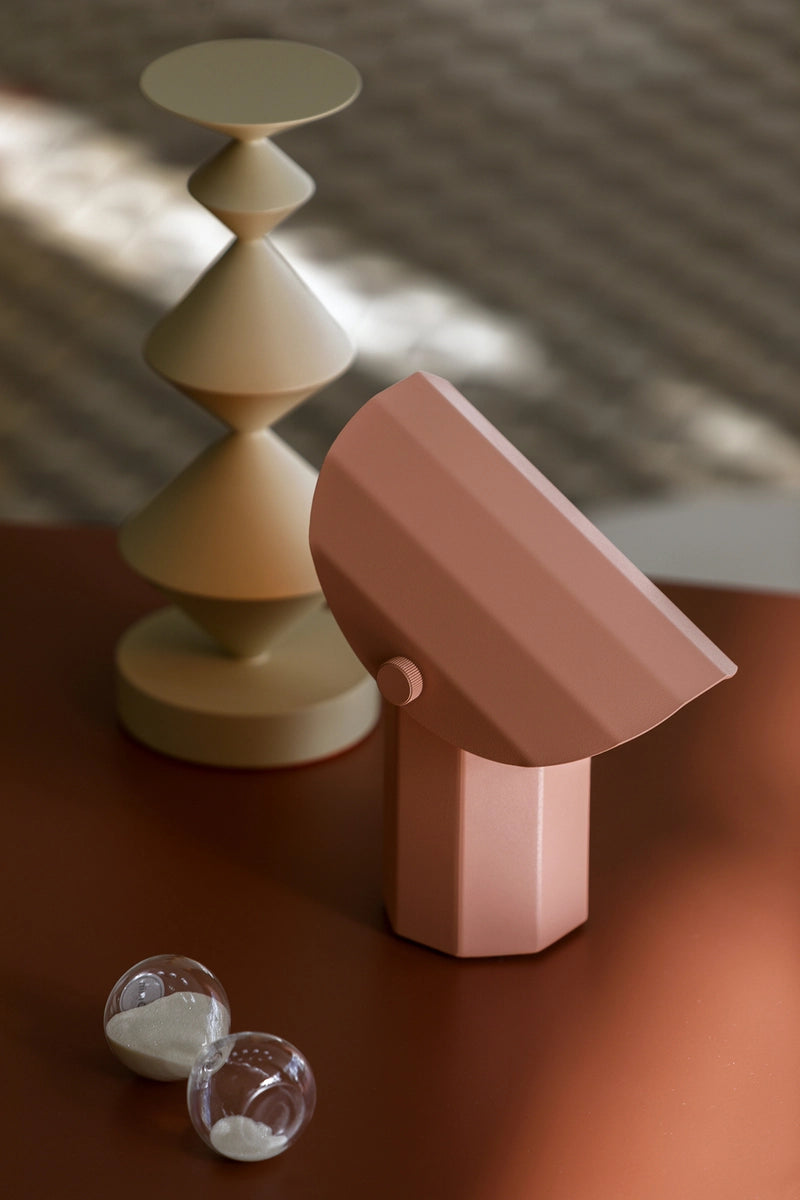 Draagbare lamp APOLIN gebroken roze