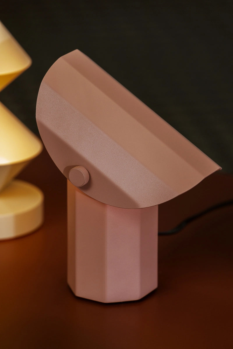 Draagbare lamp APOLIN gebroken roze