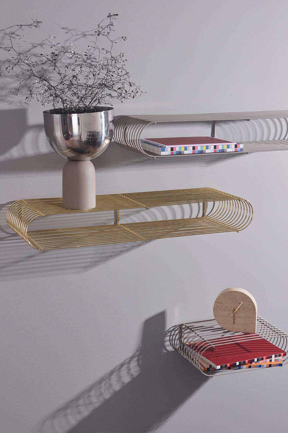 Półka ścienna CURVA złoty AYTM Eye on Design