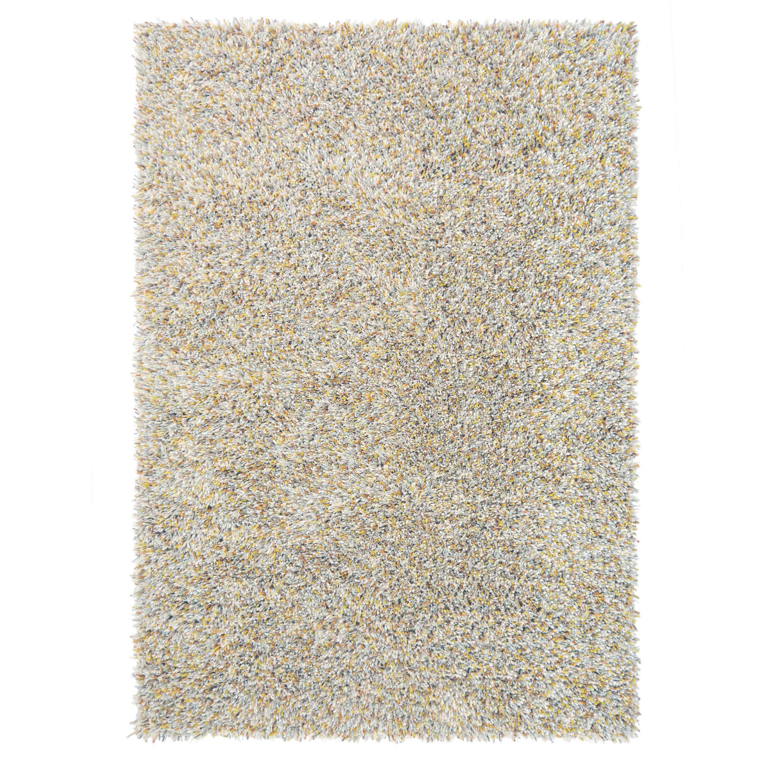 Vloerkleed YOUNG crème-oranje met lange haren