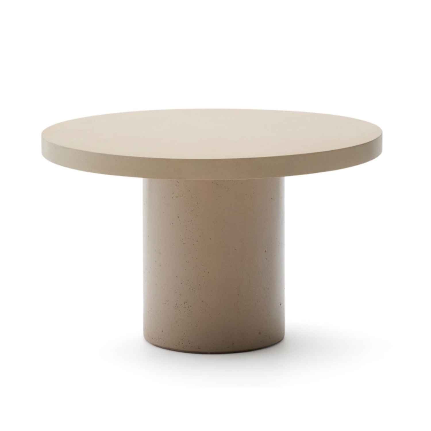 Beige cementen tuintafel AIGUABLAVA