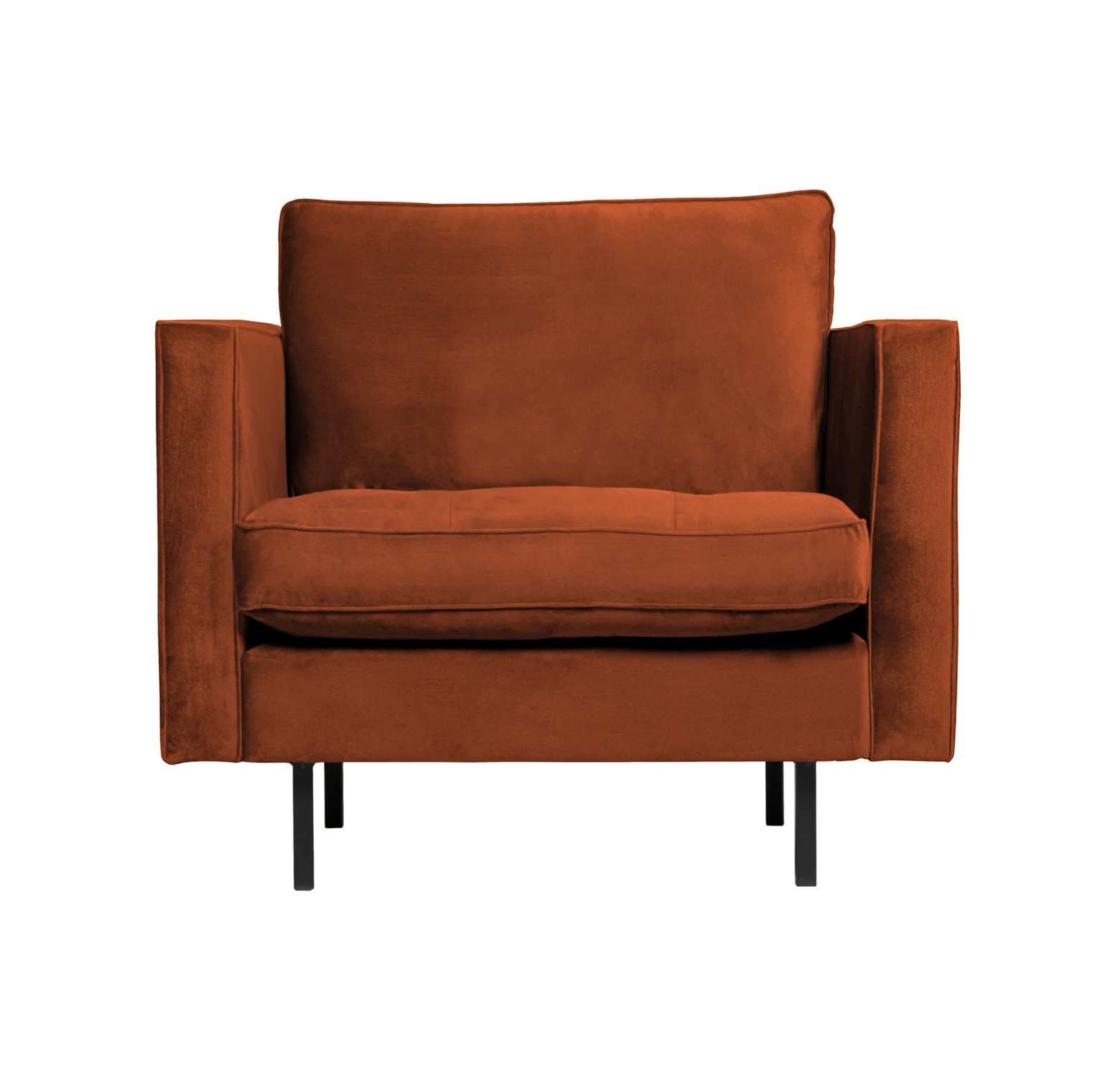 Fluwelen fauteuil RODEO CLASSIC roestkleurig