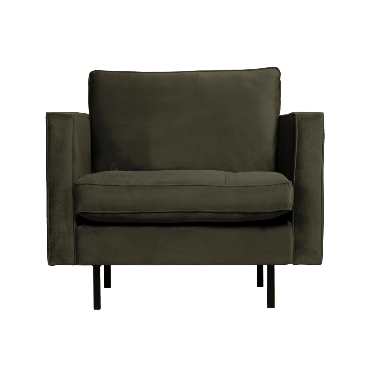 Velours fauteuil RODEO CLASSIC donkergroen