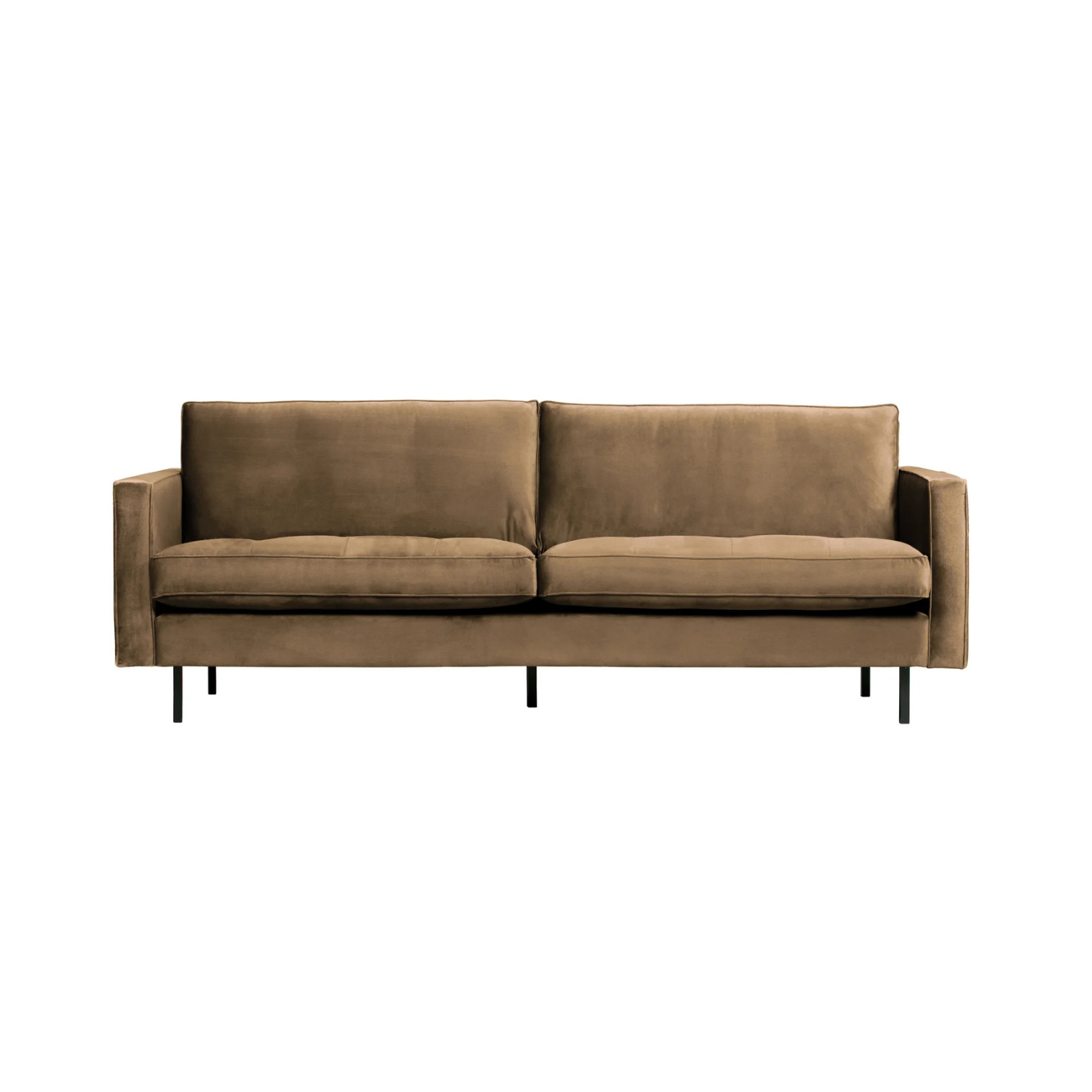 Sofa van fluweel 2,5-persoons RODEO CLASSIC taupe