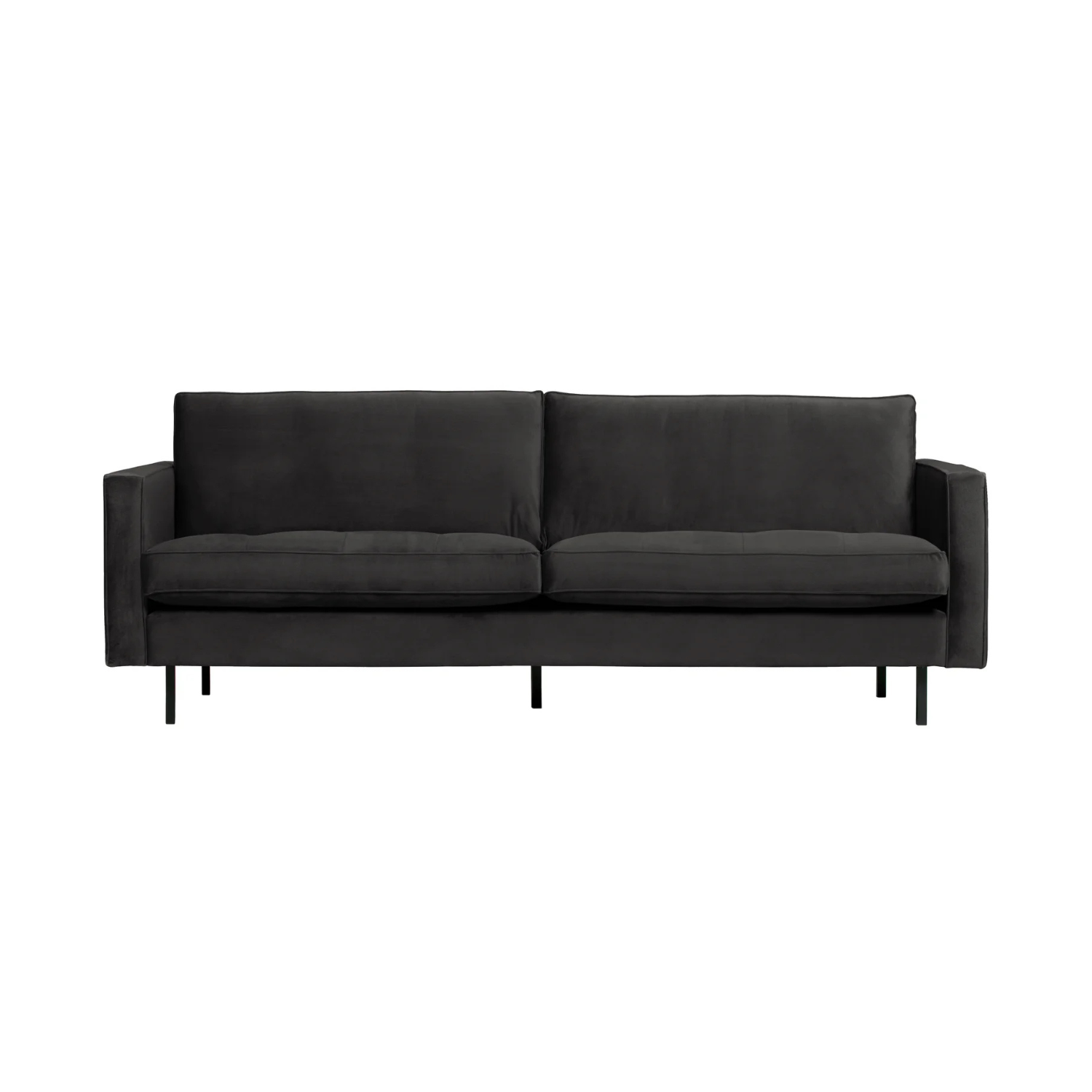Velvet Sofa Rodeo Classic Anthrazit mit 2,5 Sitzen