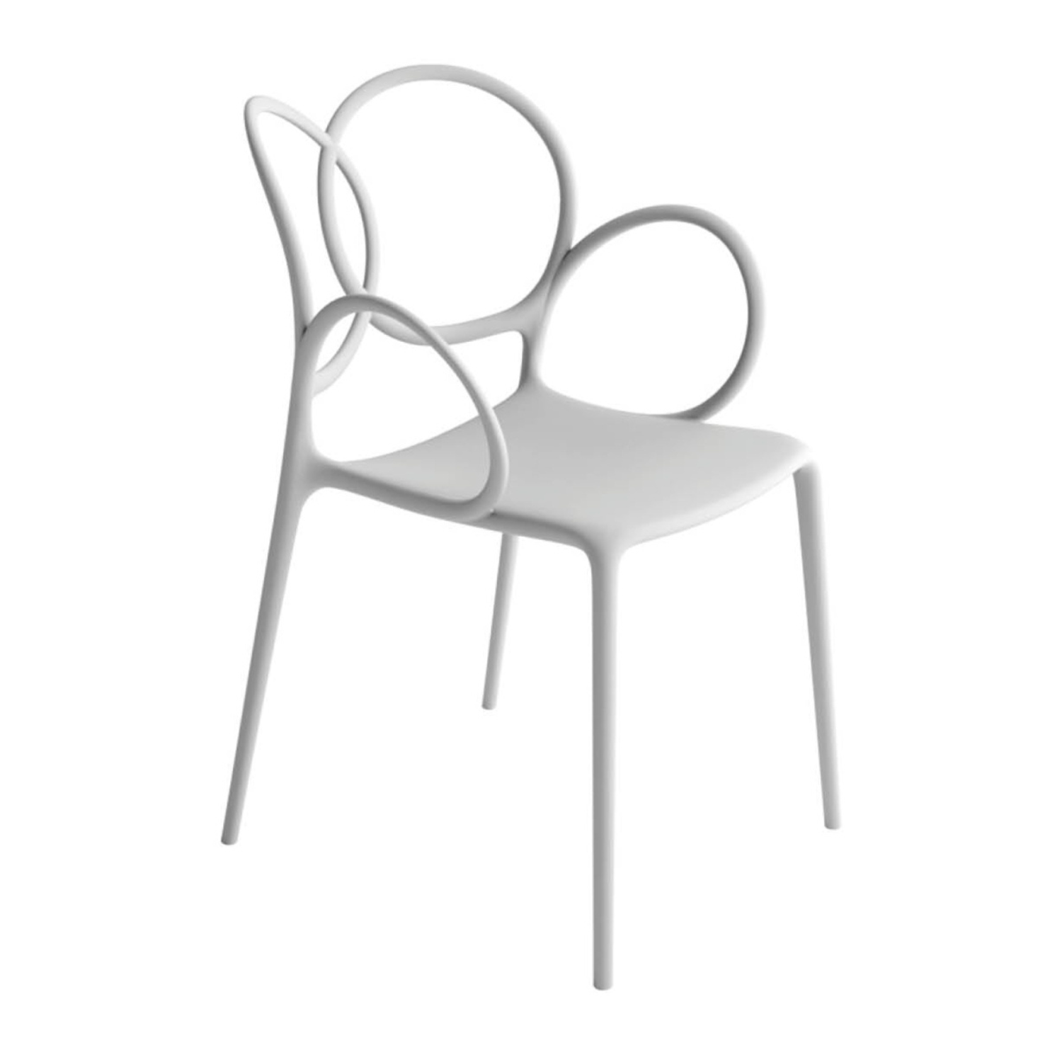 Stoel met armleuningen SISSI wit