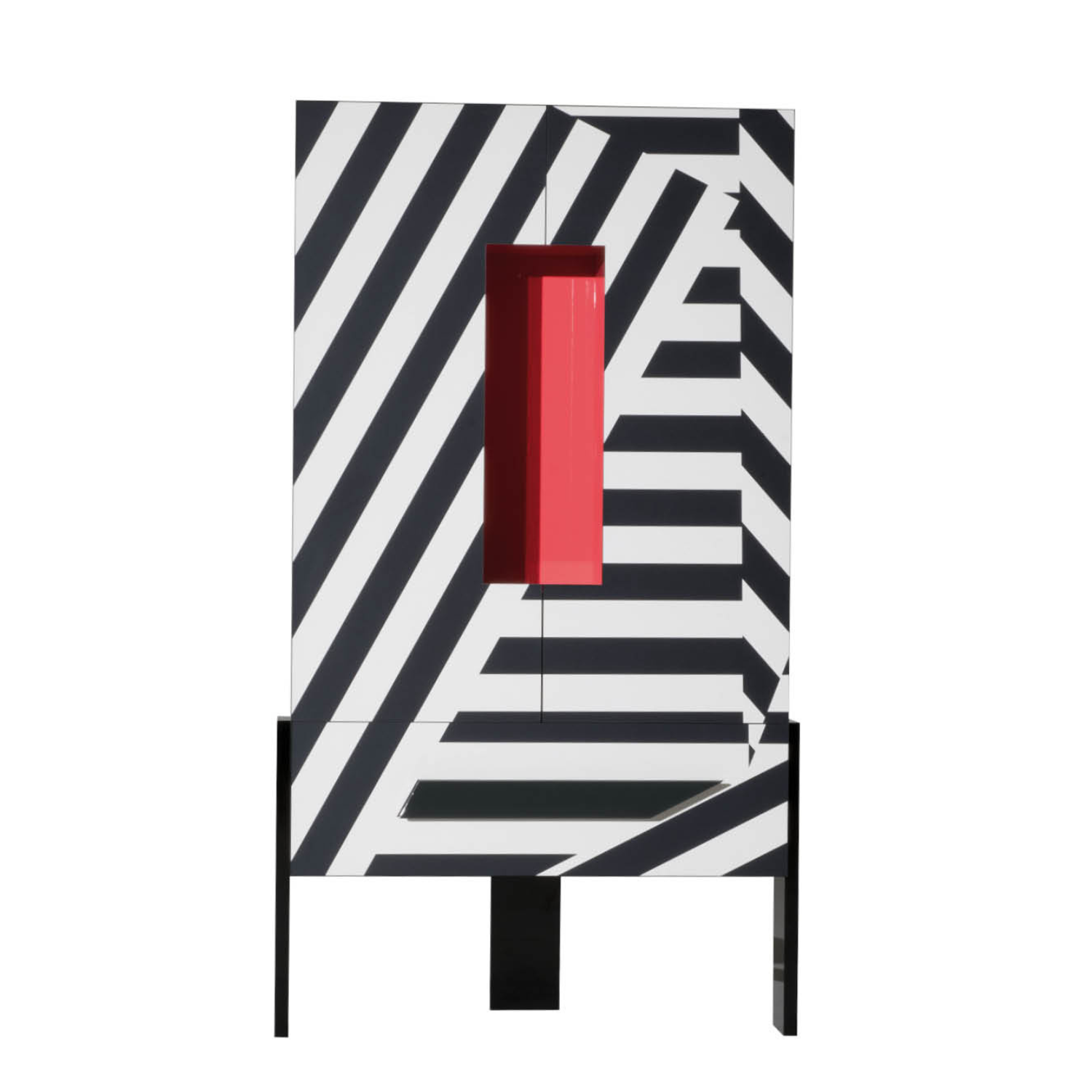 Black and white bookcase