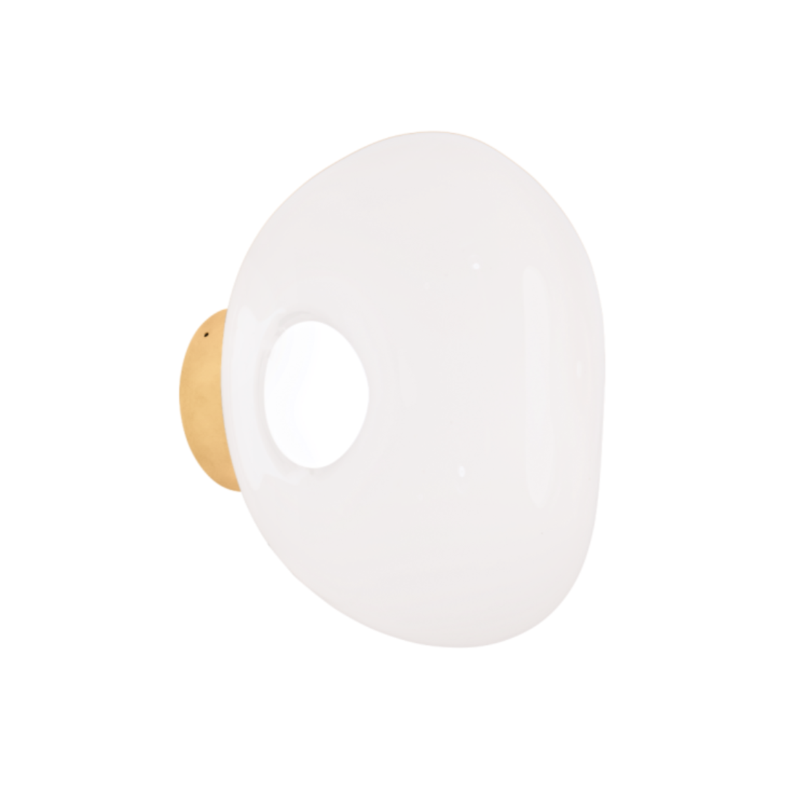 Kinkiet MELT opaliserend met gouden afwerking