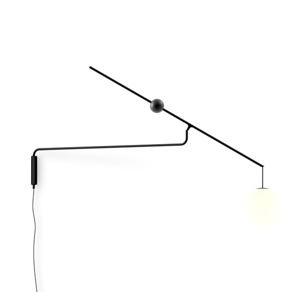 Wandlamp met arm MALAMATA zwart