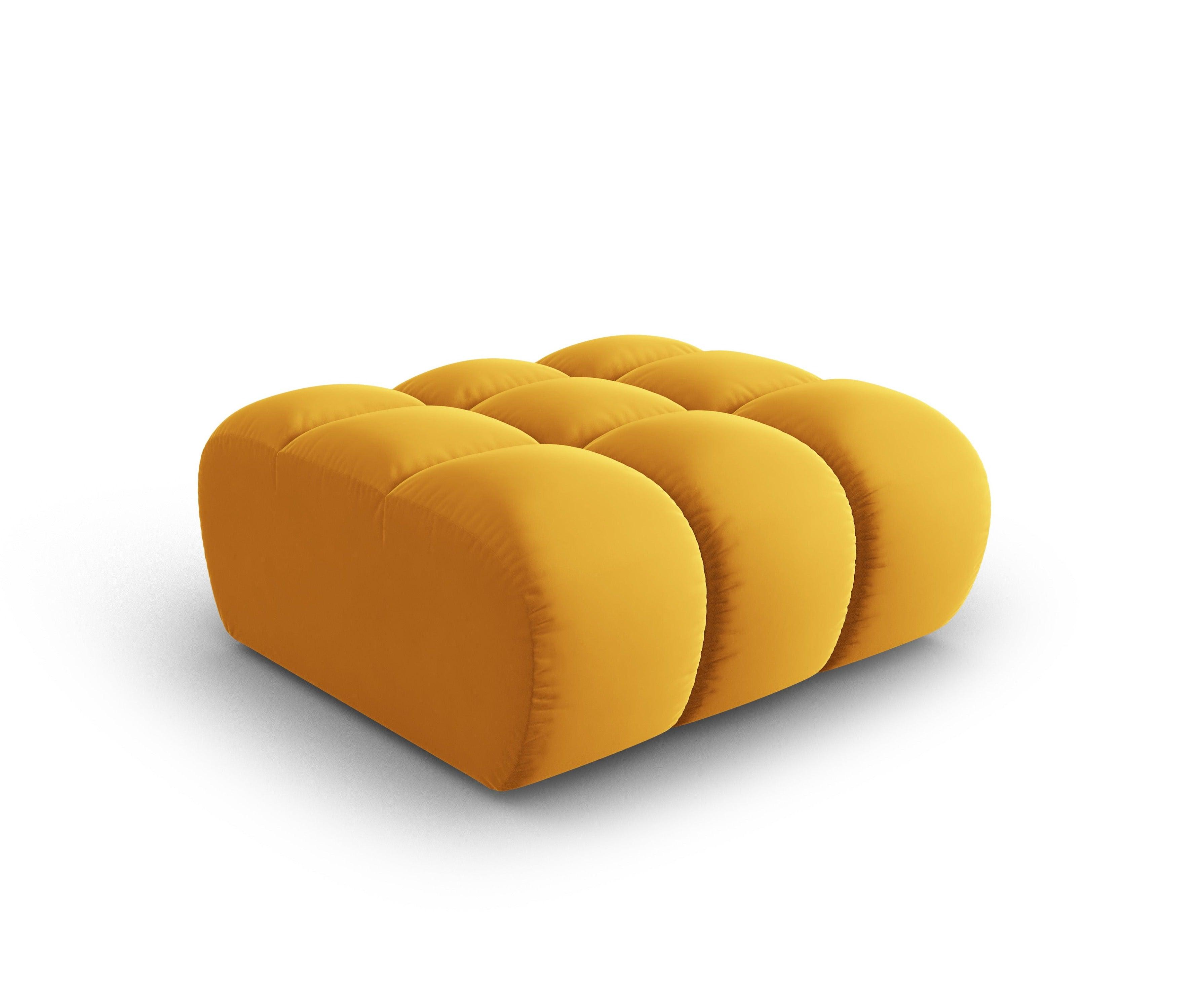 Puf aksamitny HALLEY żółty Windsor & Co Eye on Design