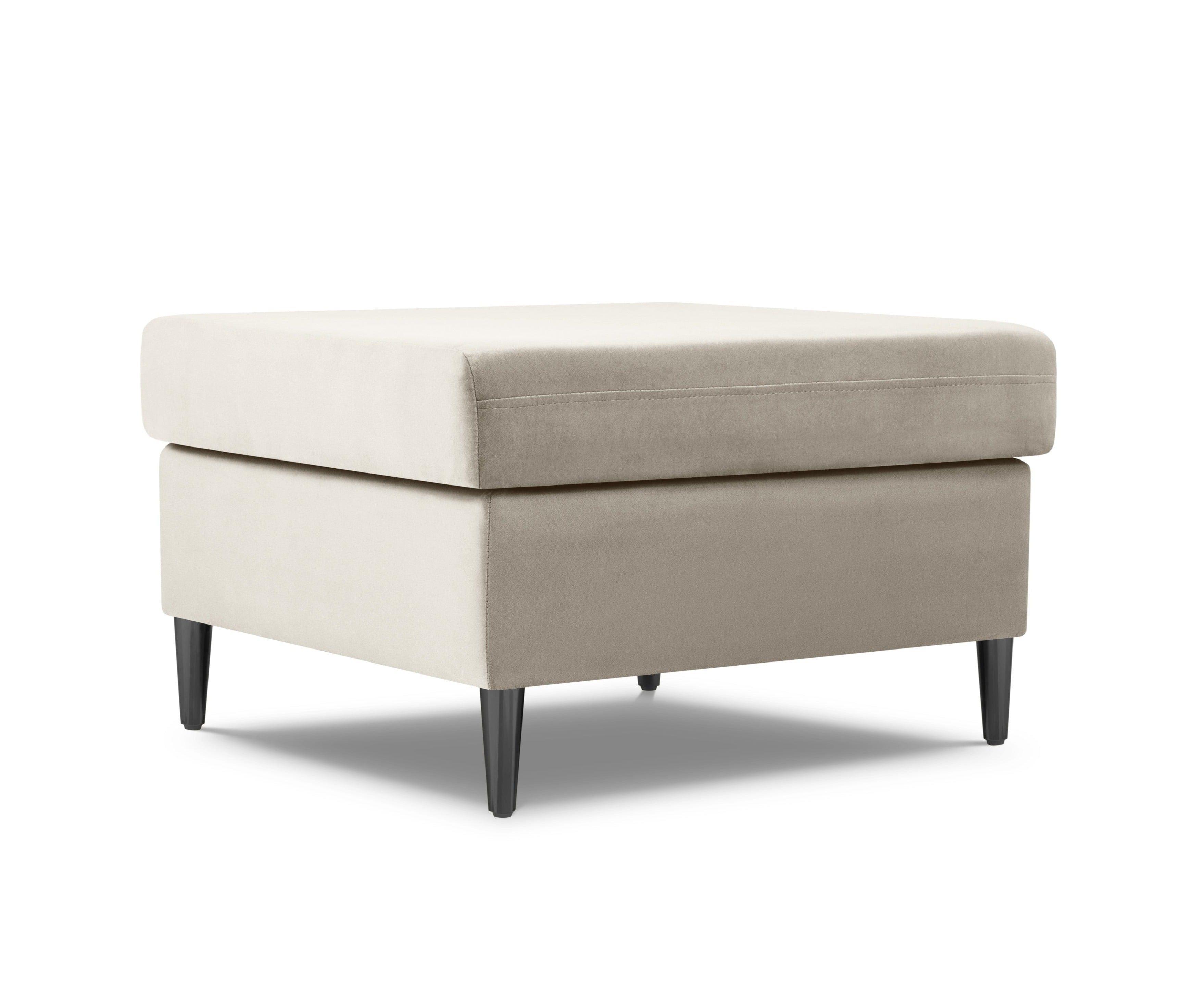 Puf aksamitny KYOTO beżowy z czarną podstawą Cosmopolitan Design Eye on Design