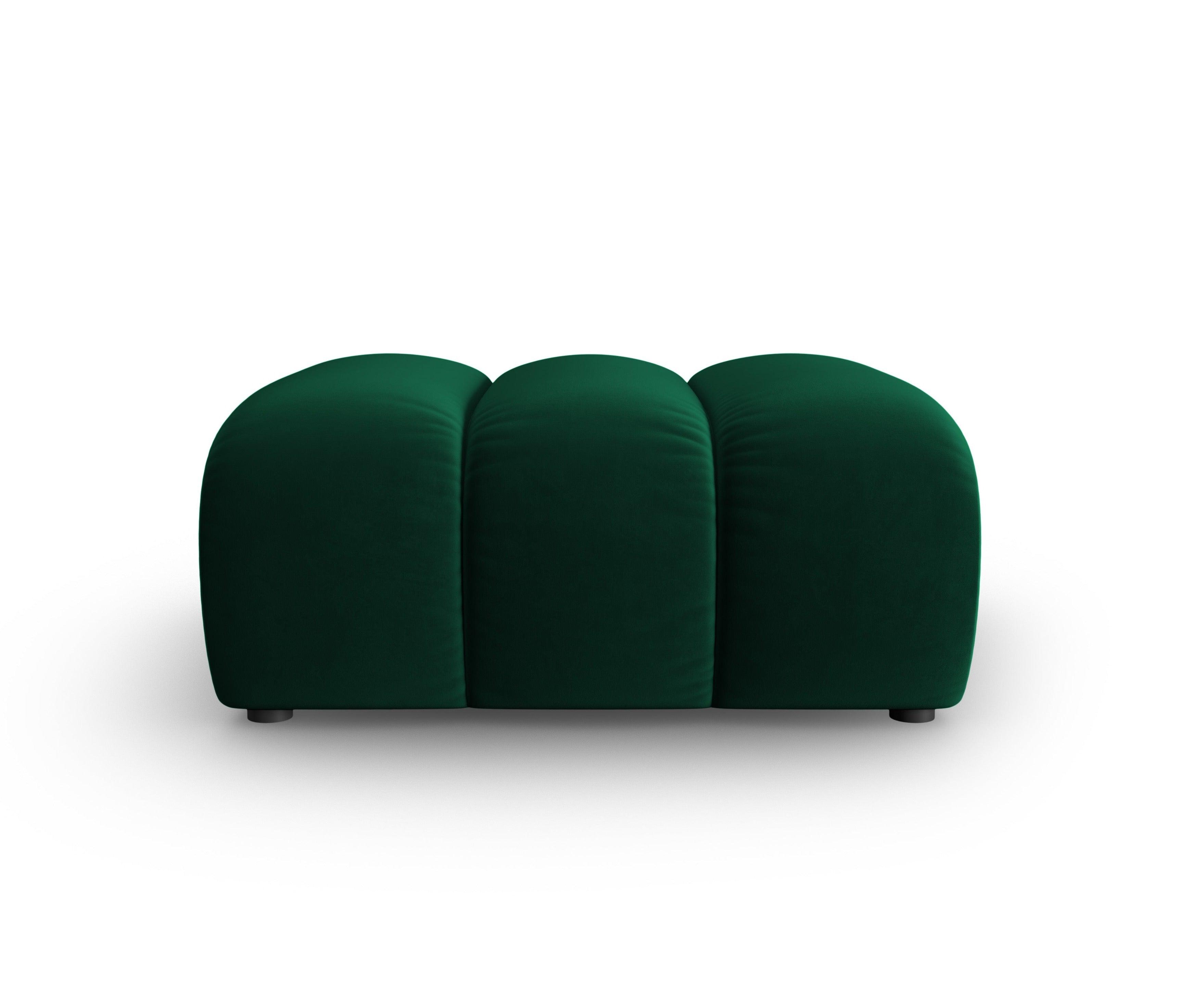 Puf aksamitny SKYLER butelkowy zielony Interieurs 86 Eye on Design