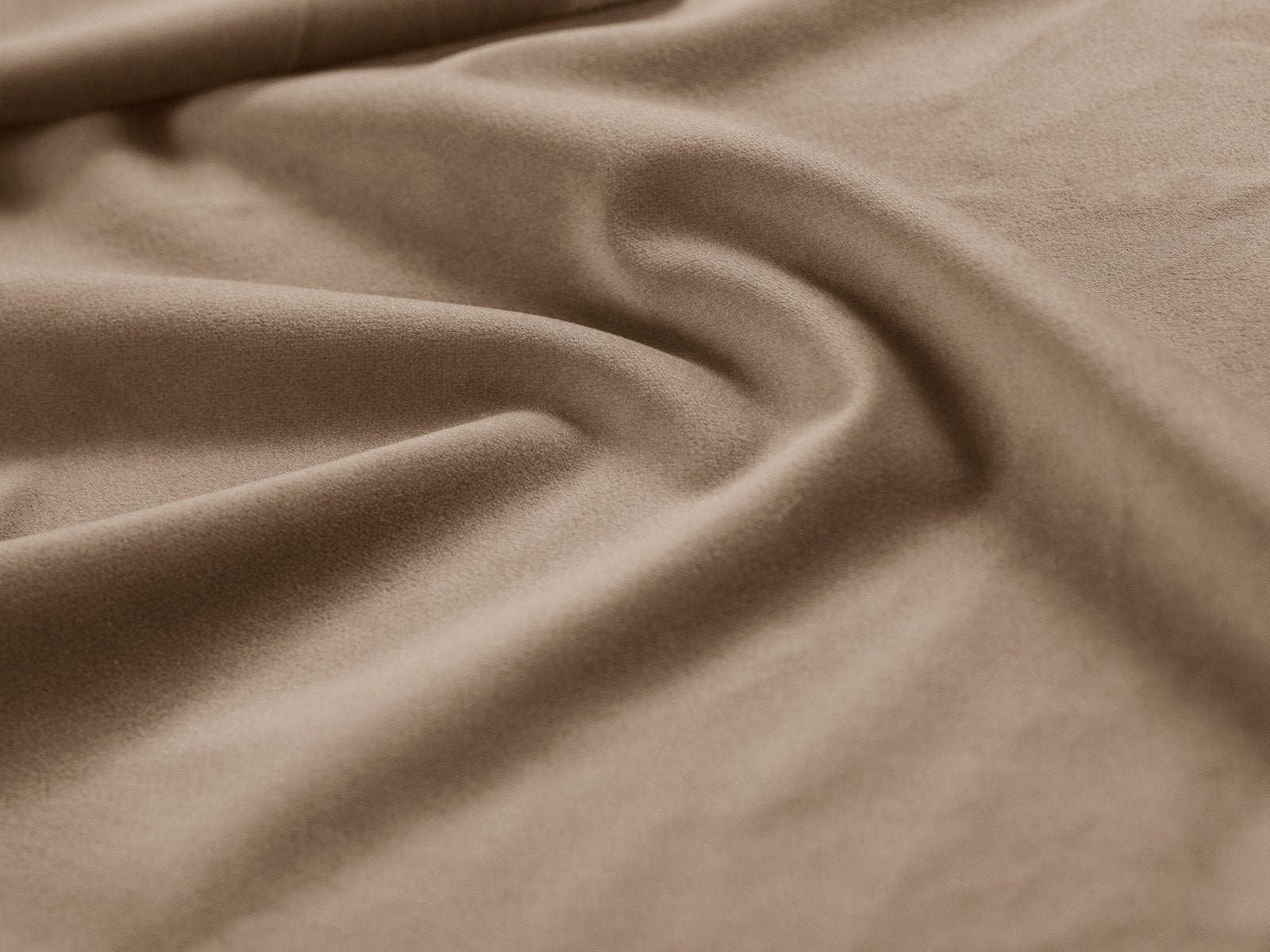 Georgia Almond Beige Rectangular Velvet Pouf