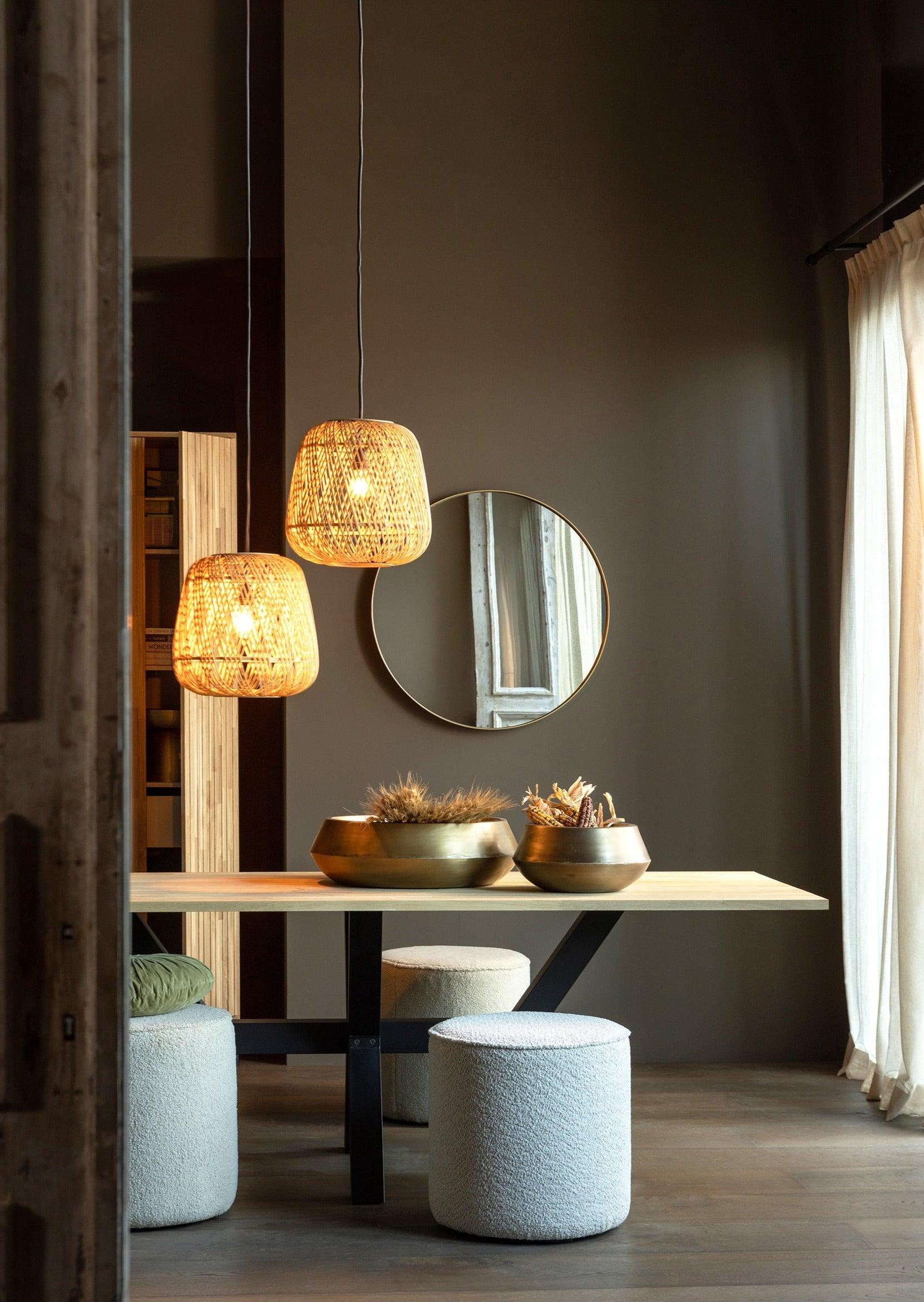 Puf SARA boucle kremowy Woood Eye on Design