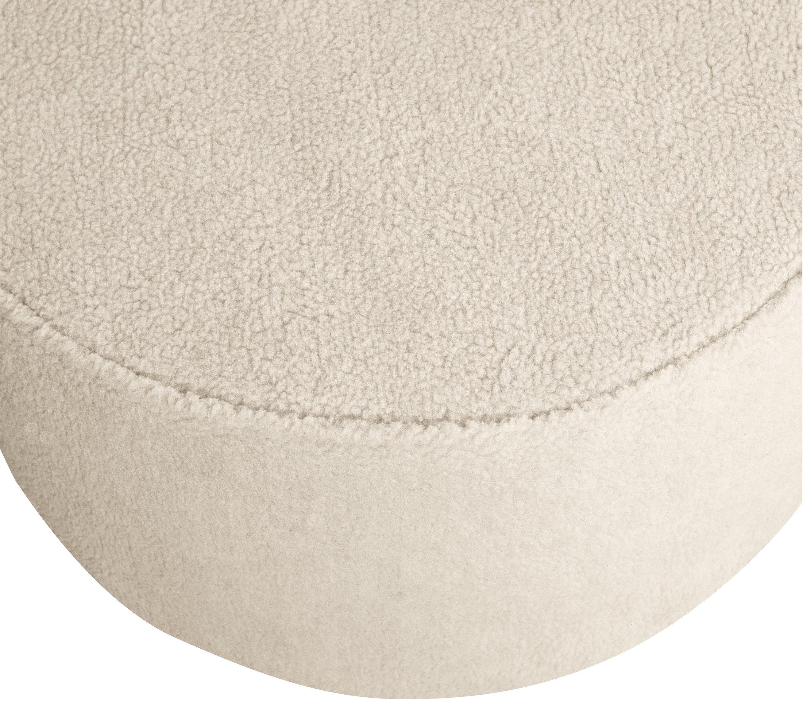 Puf SARA boucle kremowy Woood Eye on Design