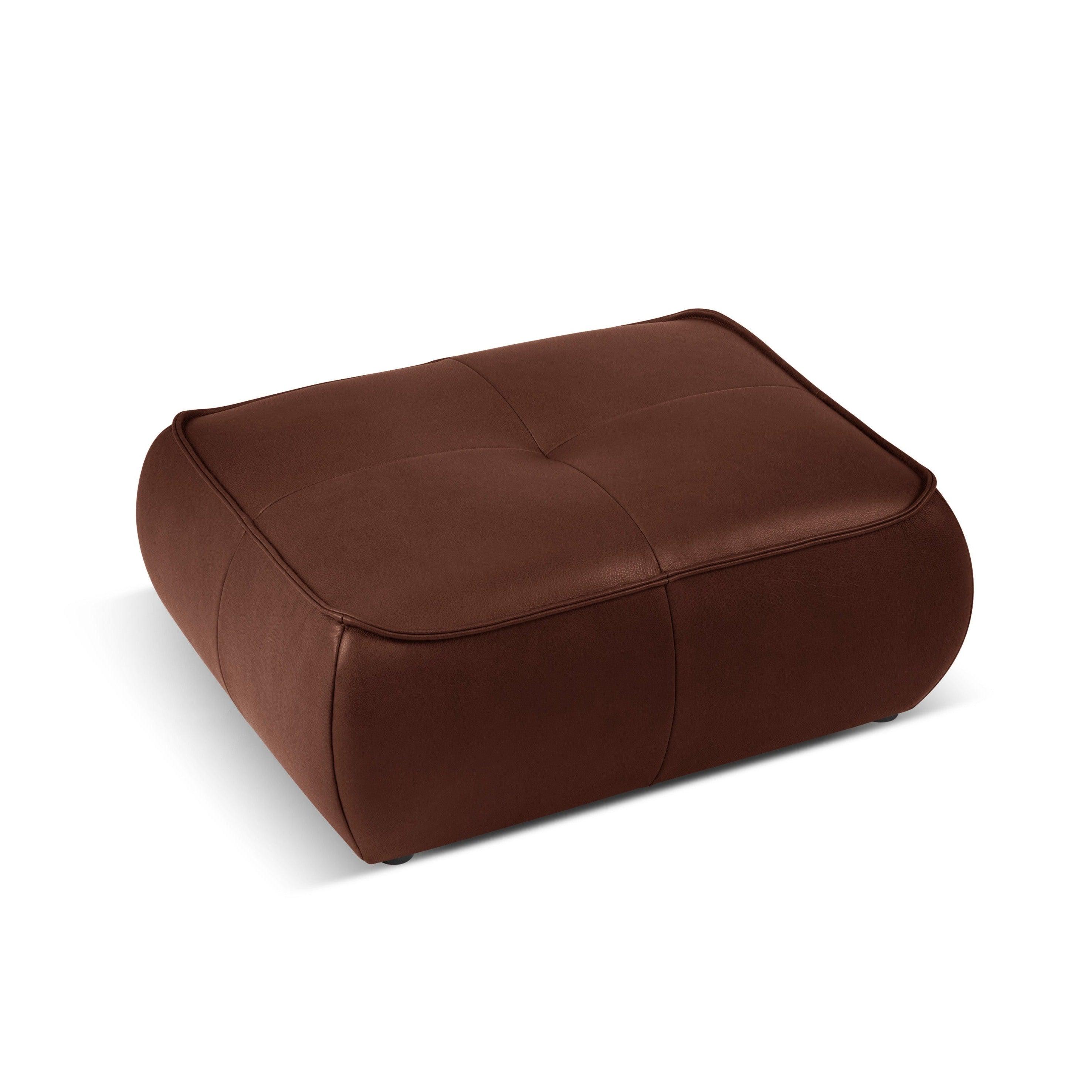 Puf skórzany LILY brązowy Maison Heritage Eye on Design