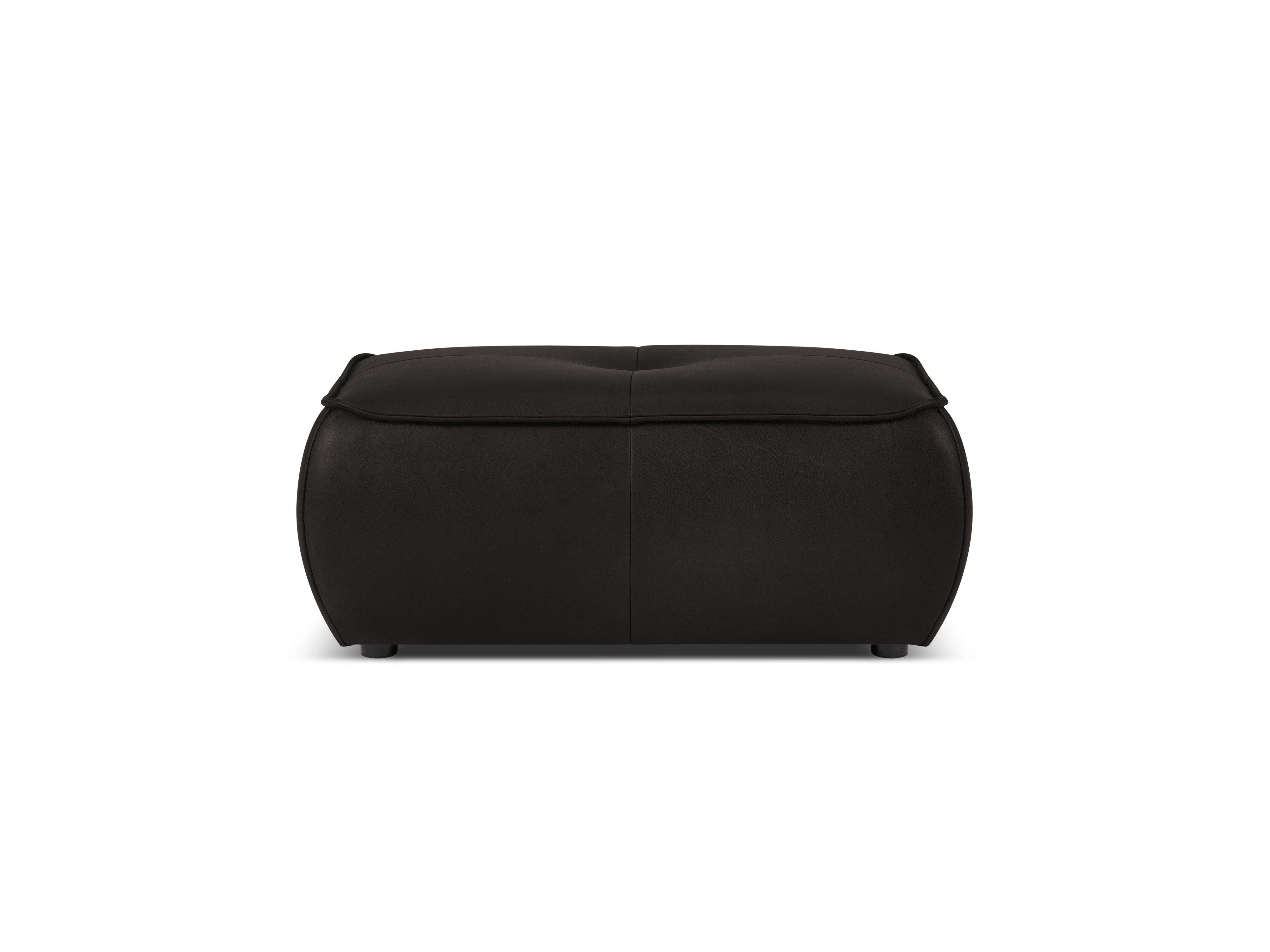 Puf skórzany LILY czarny Maison Heritage Eye on Design