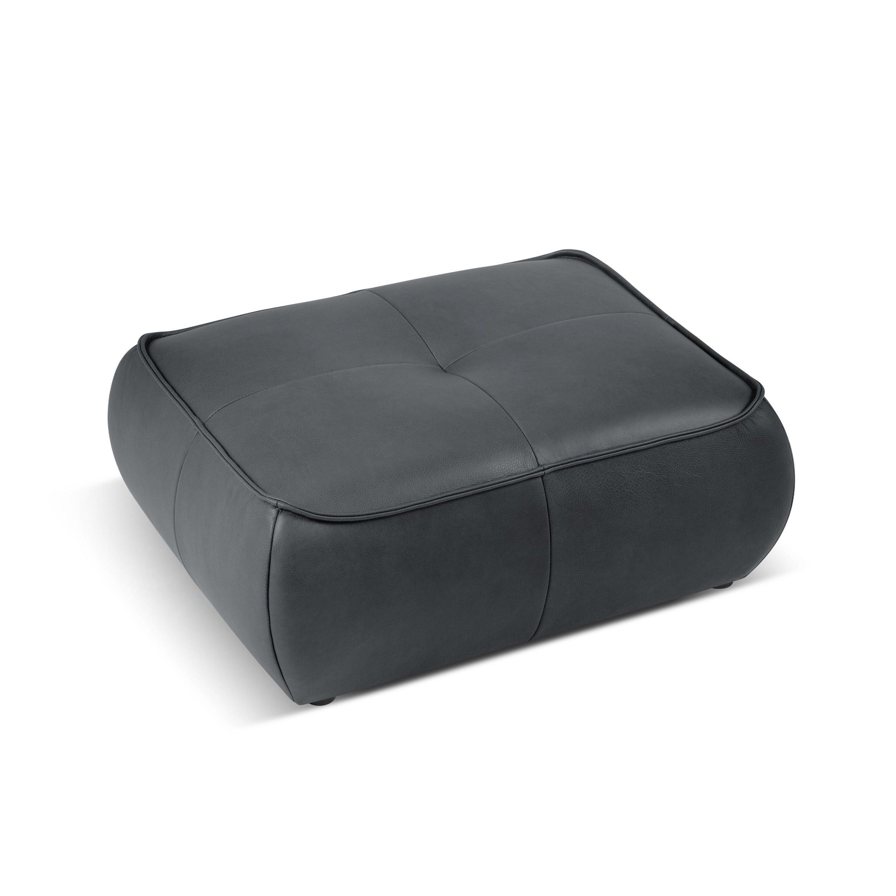 Puf skórzany LILY grafitowy Maison Heritage Eye on Design