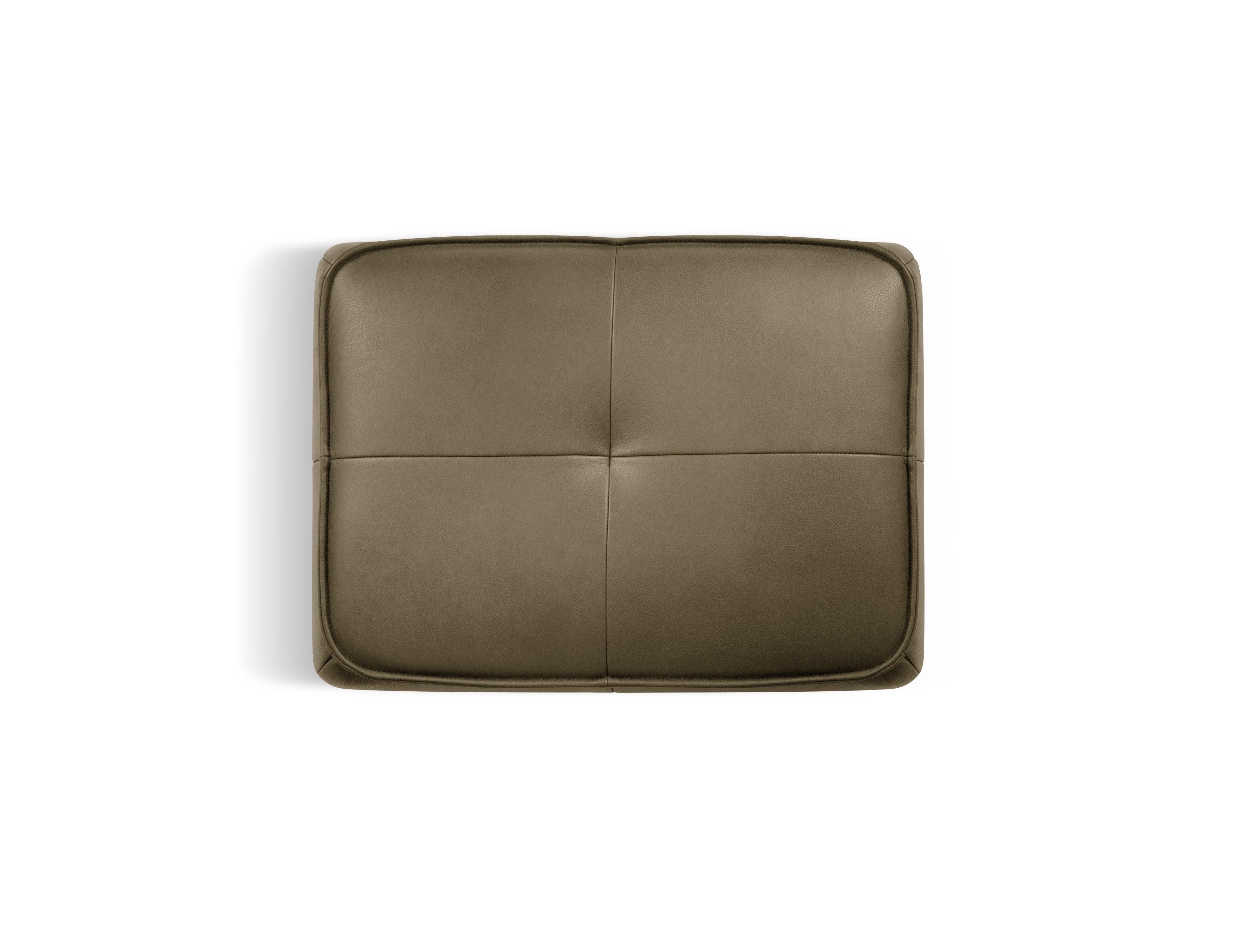 Puf skórzany LILY oliwkowy Maison Heritage Eye on Design